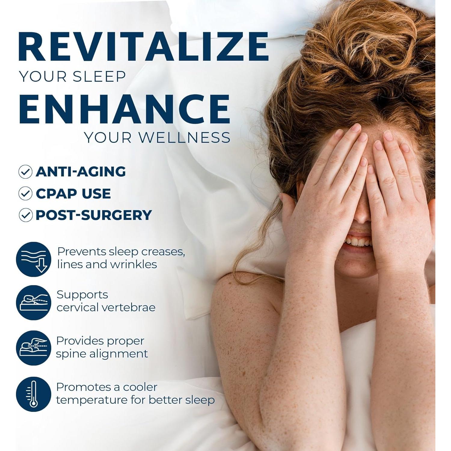 Almohada Cervical Suave sleepwithme. Anti-Envejecimiento 45x33cm