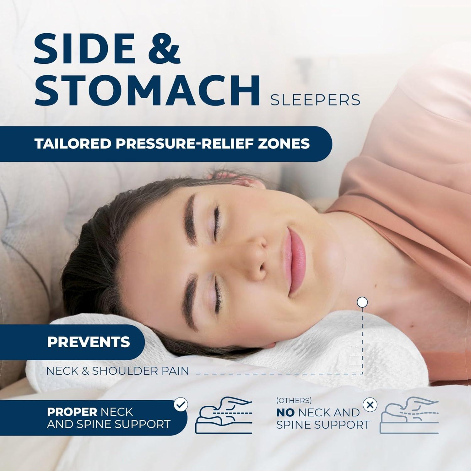 Almohada Cervical Suave sleepwithme. Anti-Envejecimiento 45x33cm