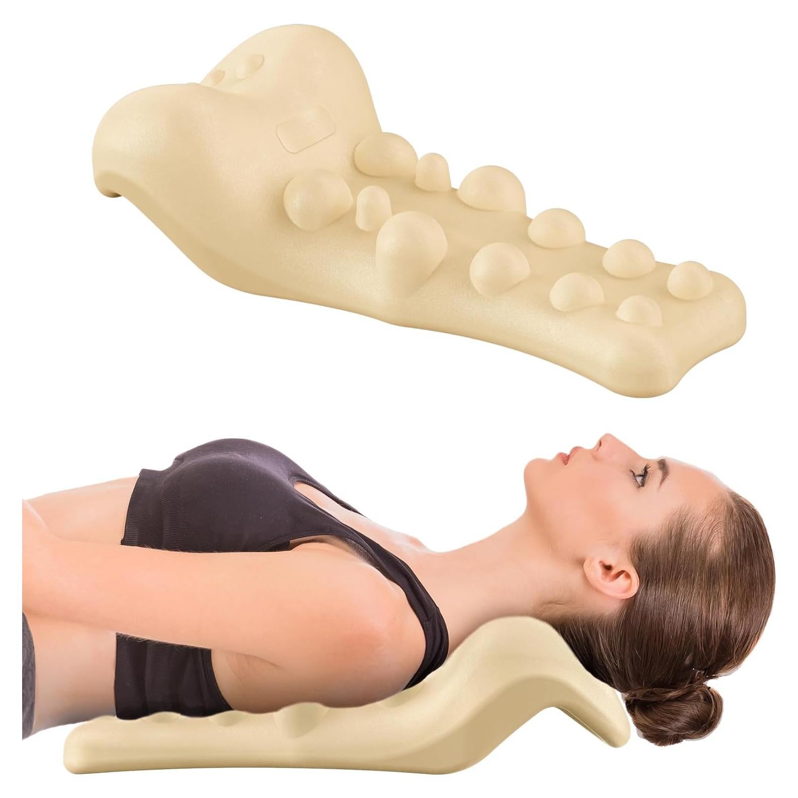 Almohada Quiropráctica de Tracción Cervical Fanlecy Beige