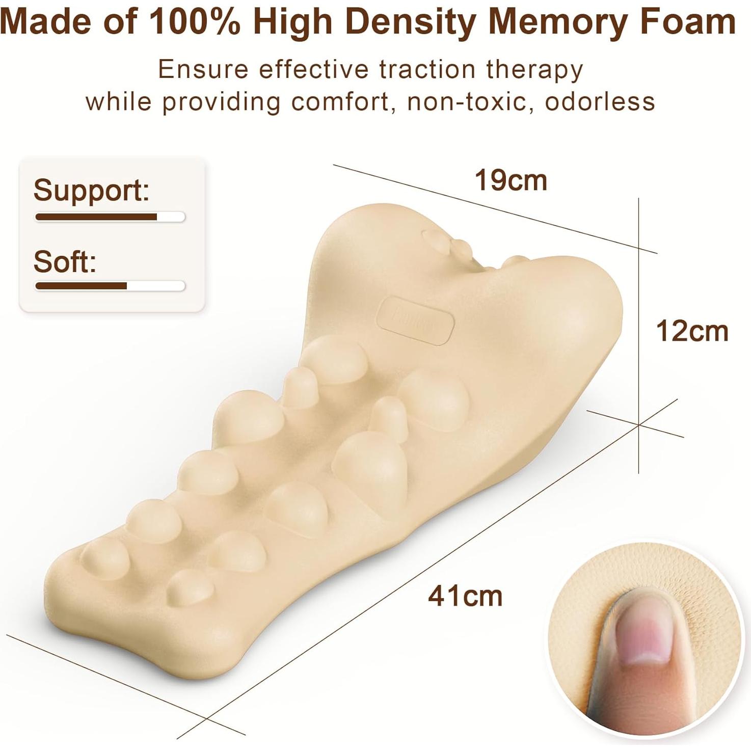 Almohada Quiropráctica de Tracción Cervical Fanlecy Beige