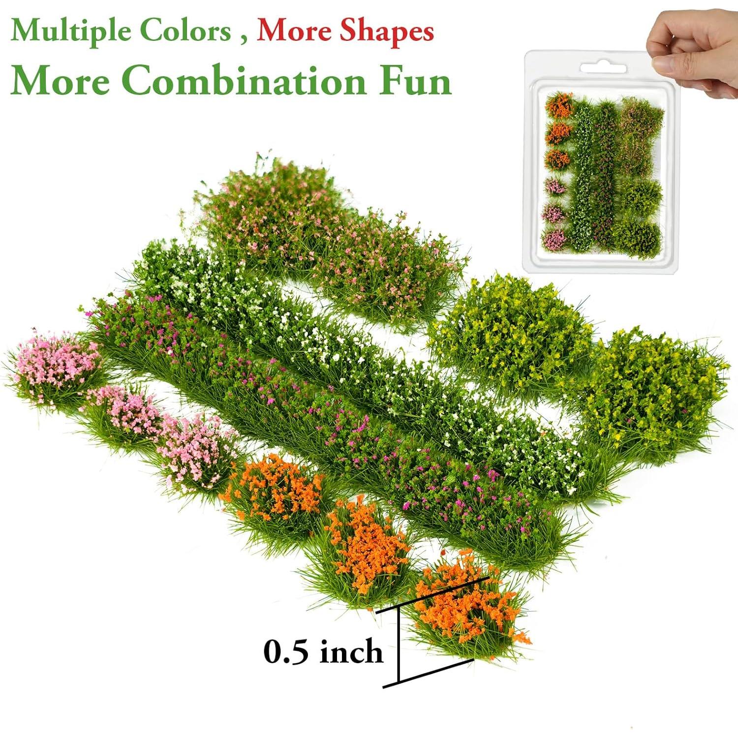 Ramos Miniatura de Flores Warmtree 12 Pcs Resina Colorida