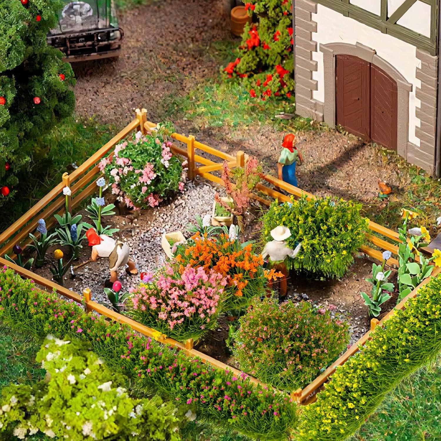 Ramos Miniatura de Flores Warmtree 12 Pcs Resina Colorida