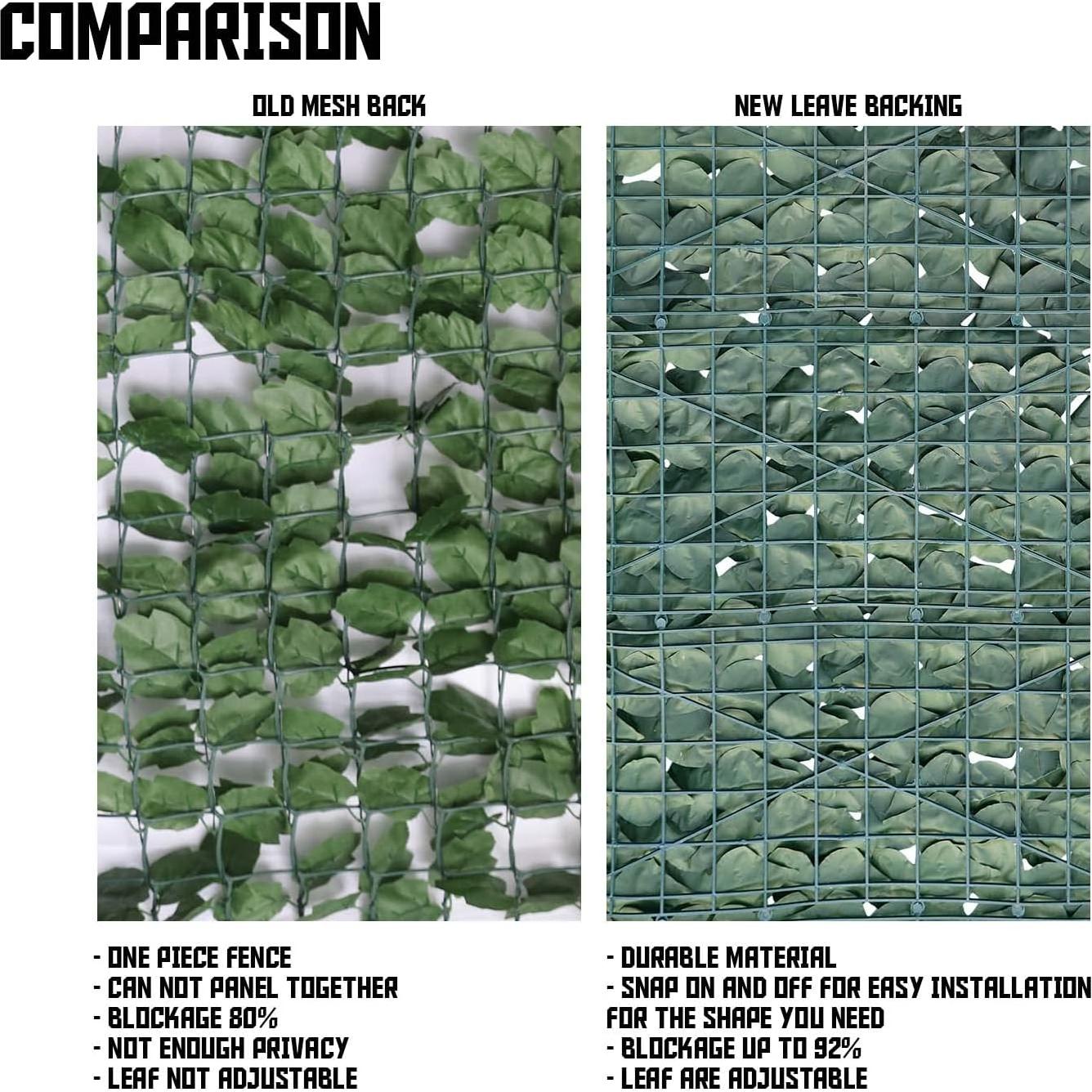 Pantalla de Privacidad Hiedra Artificial TANG 1.83x4.27m Verde