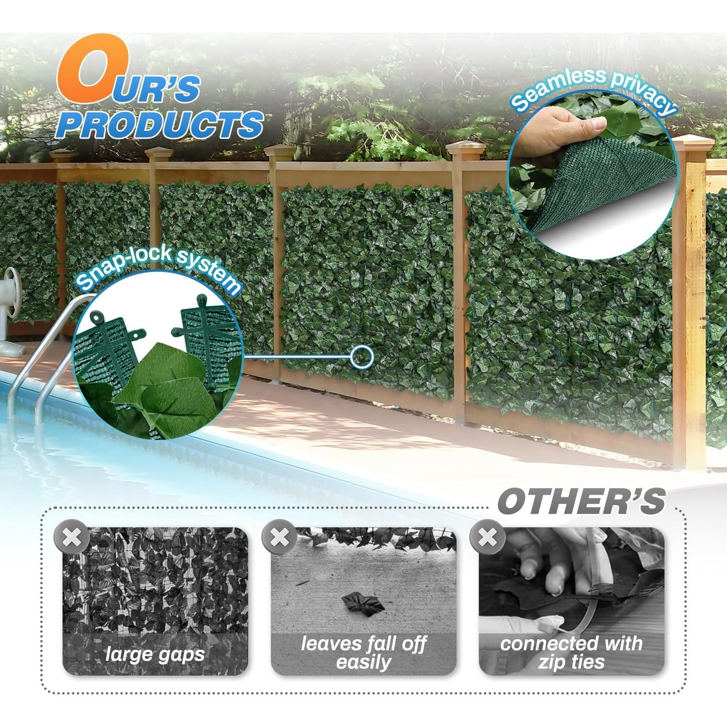 Pantalla de Privacidad Hiedra Artificial TANG 1.22m x 3.05m