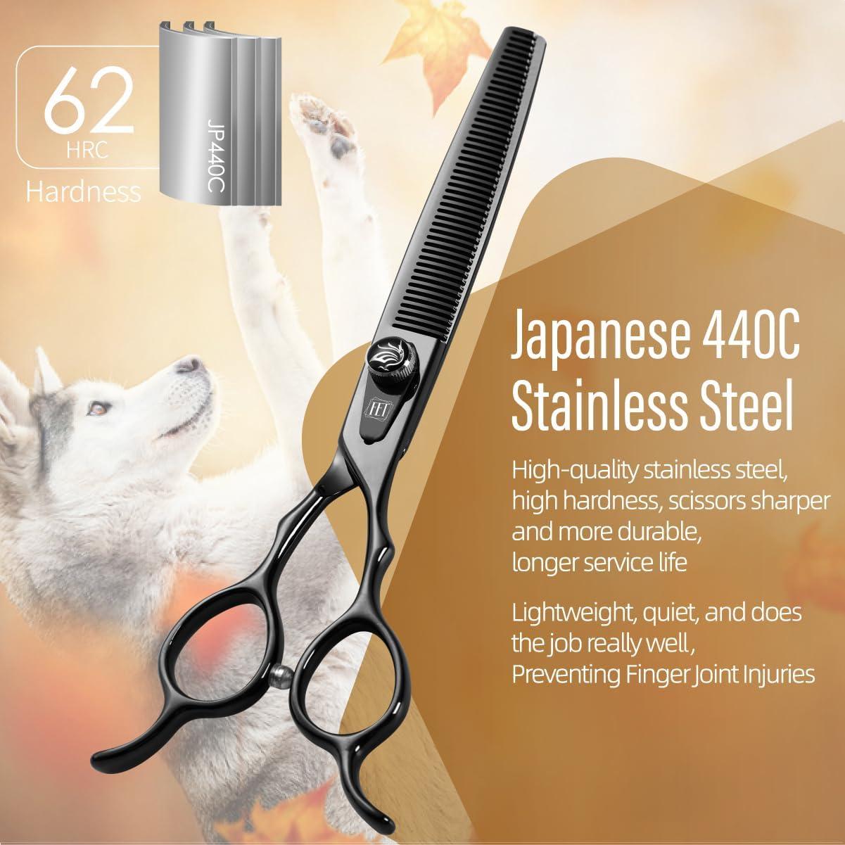 Tijeras de Desbaste FENICE TOTEM 17.8 cm Acero Inoxidable Negro