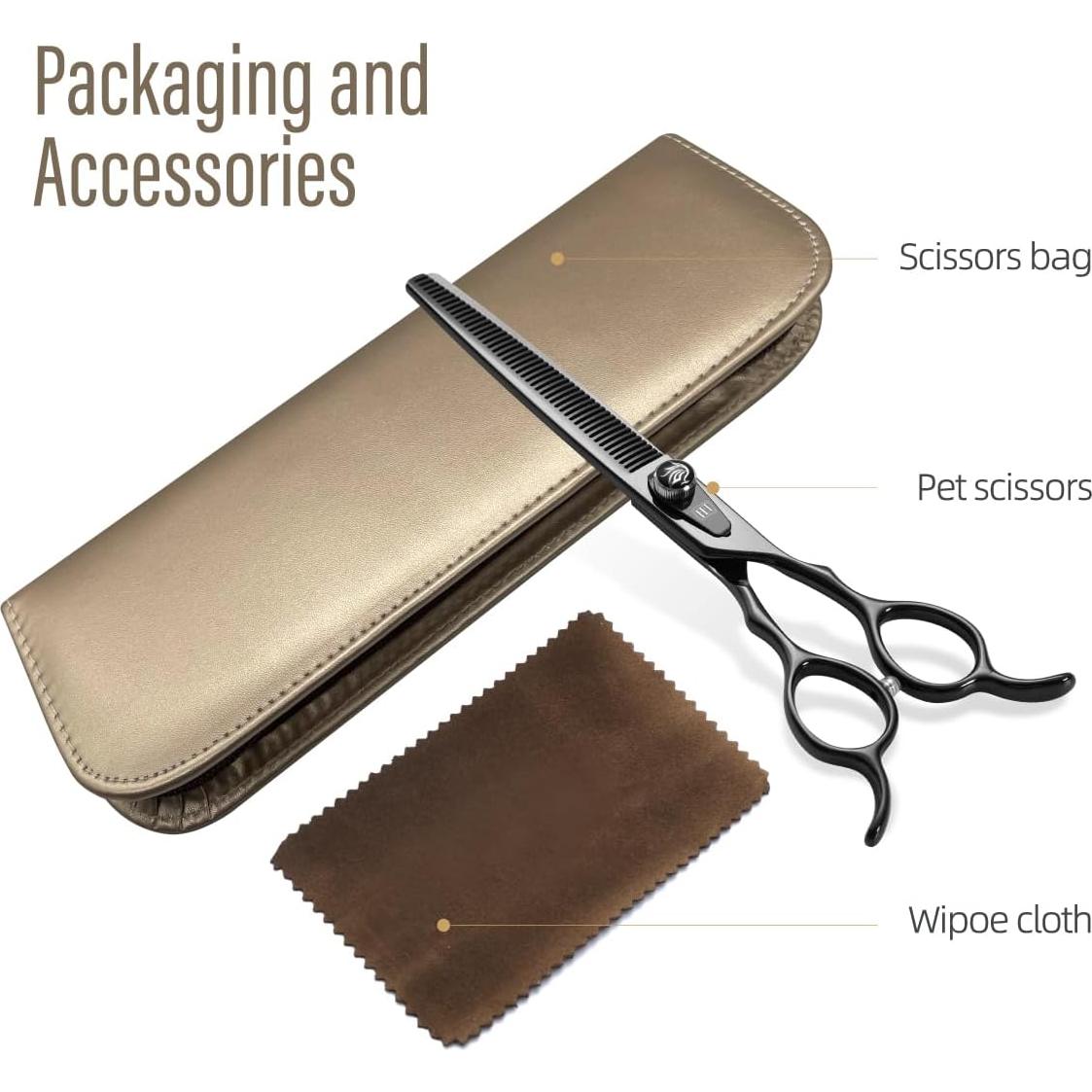 Tijeras de Desbaste FENICE TOTEM 17.8 cm Acero Inoxidable Negro