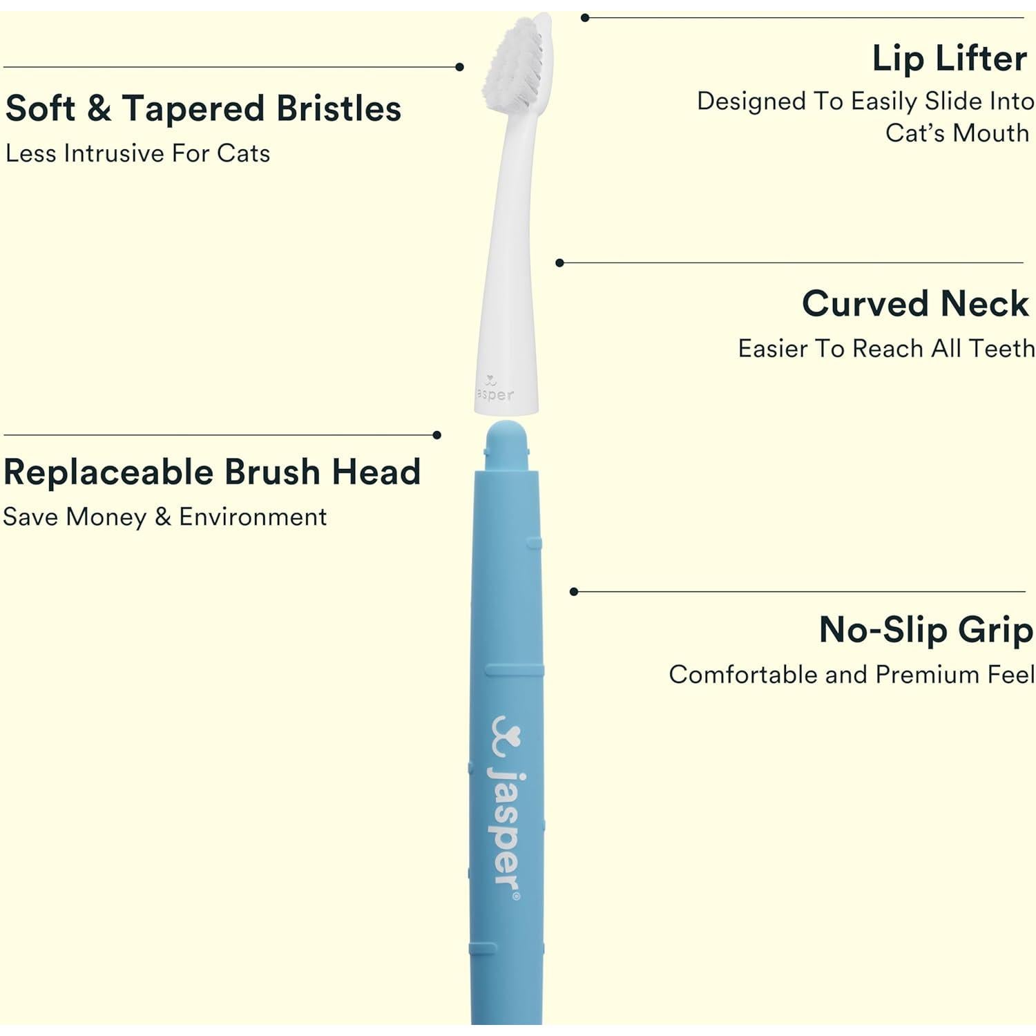 Cepillo de Dientes Microbrush Jasper para Gatos y Perros Pequeños