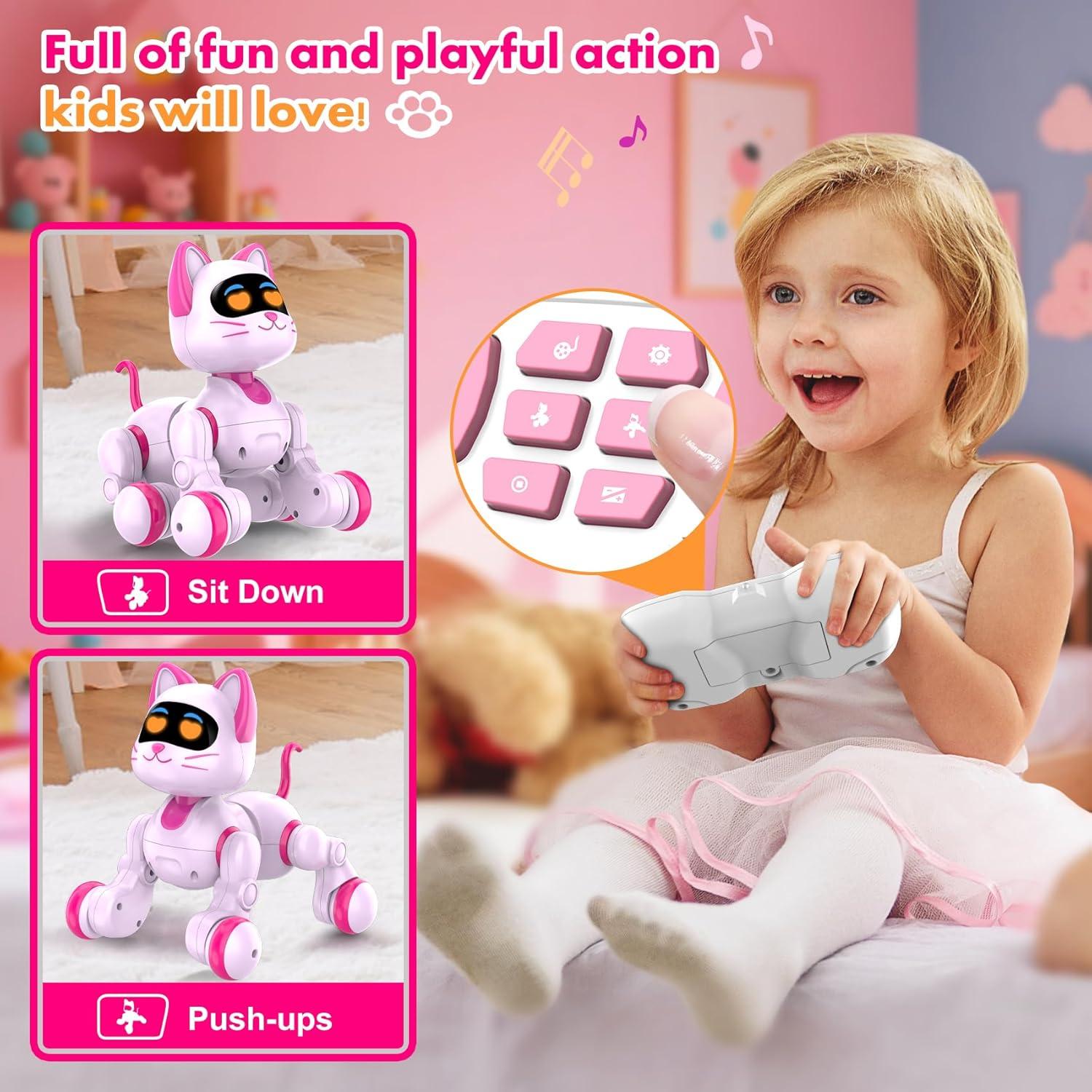 Gato Robot Interactivo Nicmore 6602 Rosa para Niñas 3-8 Años