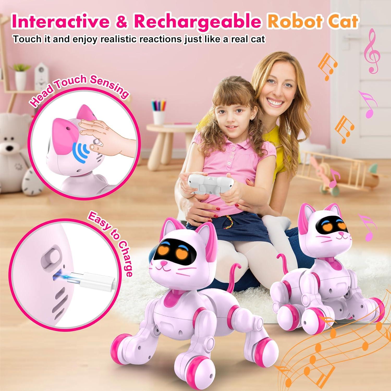 Gato Robot Interactivo Nicmore 6602 Rosa para Niñas 3-8 Años