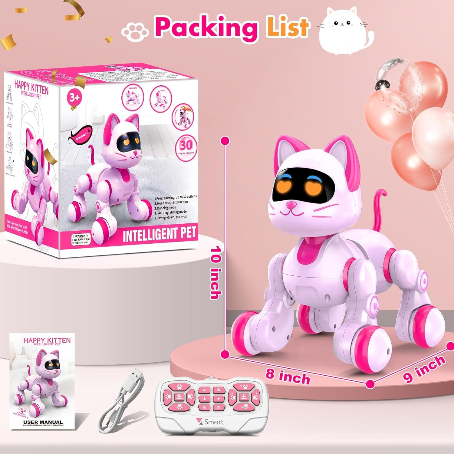 Gato Robot Interactivo Nicmore 6602 Rosa para Niñas 3-8 Años