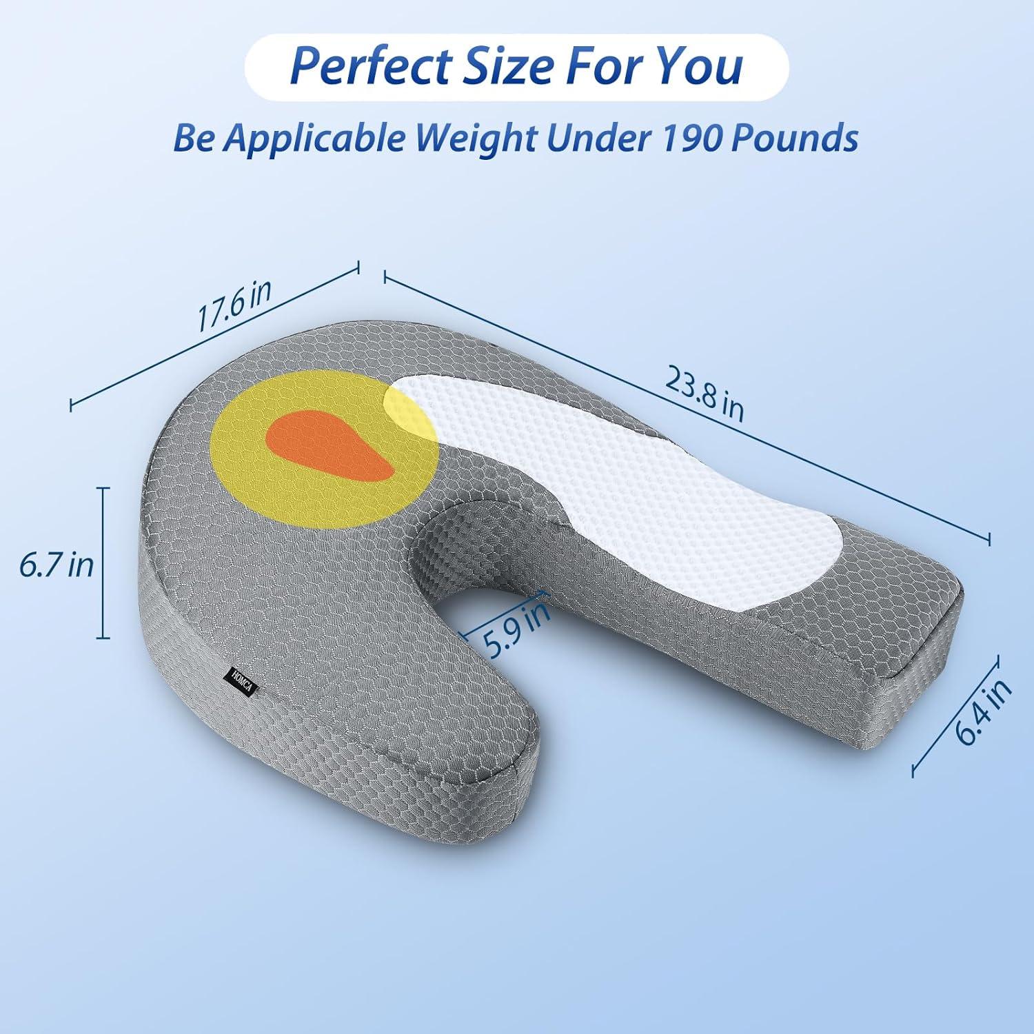 Almohada Ergonómica HOMCA PL11 para Dormir de Lado - Espuma Viscoelástica