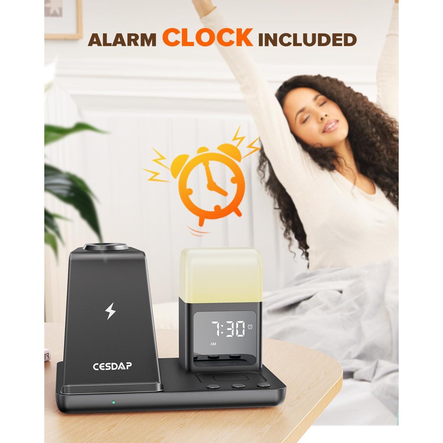 Estación de Carga Inalámbrica 6 en 1 CESDAP para iPhone y Apple Watch