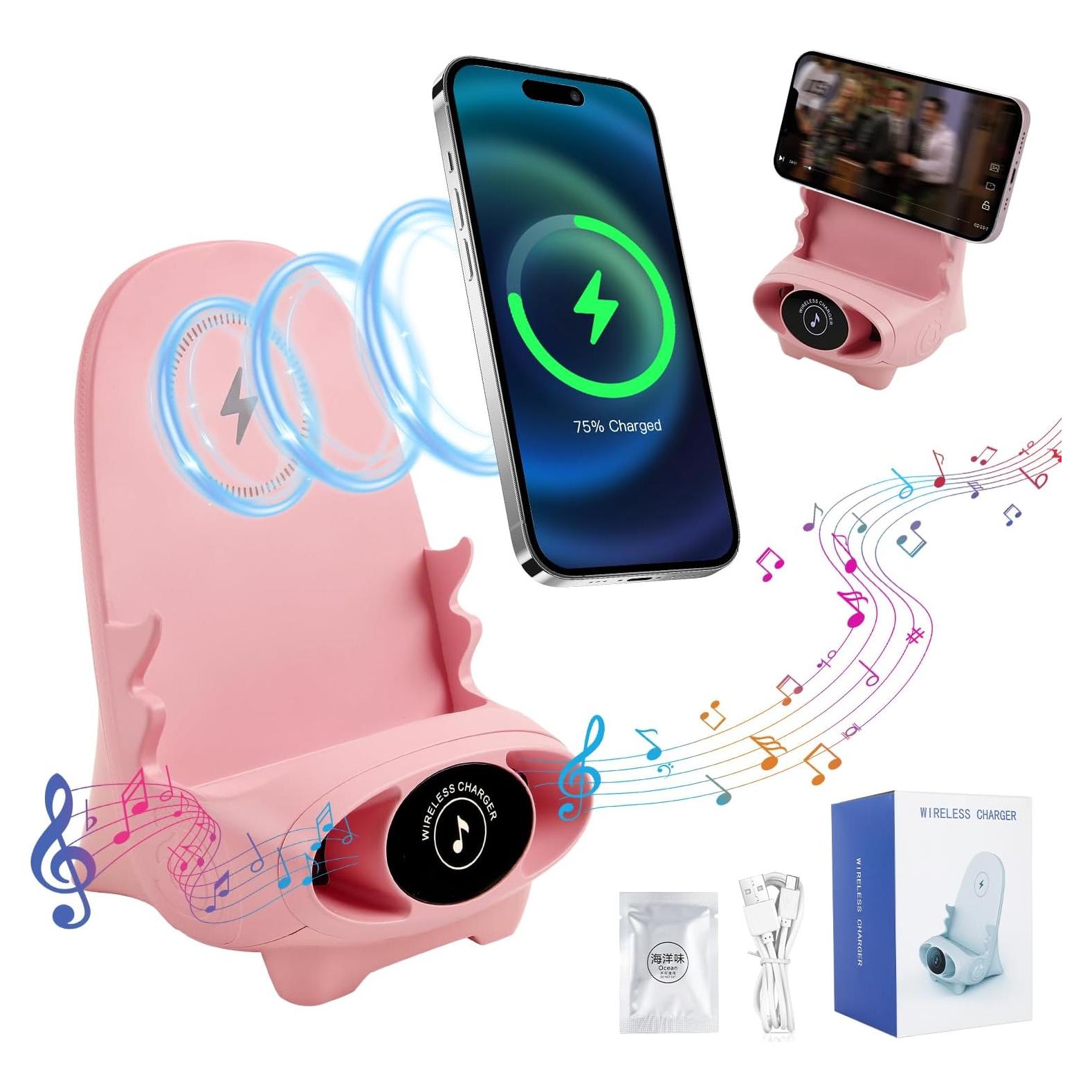 Cargador Inalámbrico Rápido Rednow Mini Silla Rosa 3 en 1