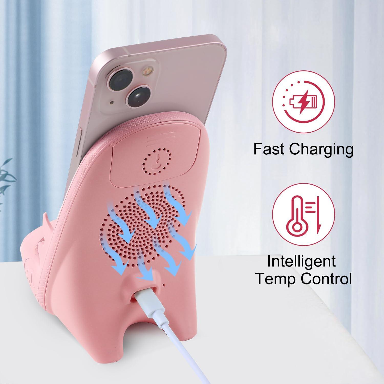 Cargador Inalámbrico Rápido Rednow Mini Silla Rosa 3 en 1