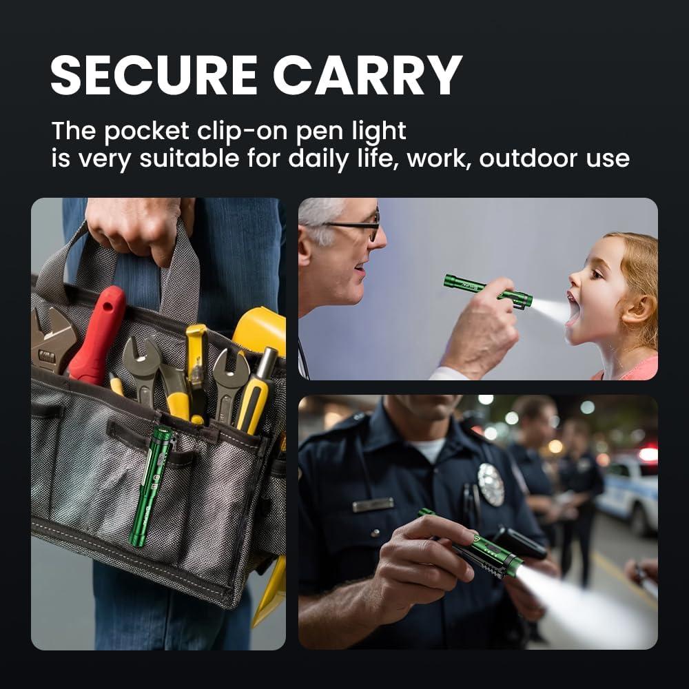 Linterna EDC Recargable Shilipai 600 Lúmenes IPX4 Verde Militar