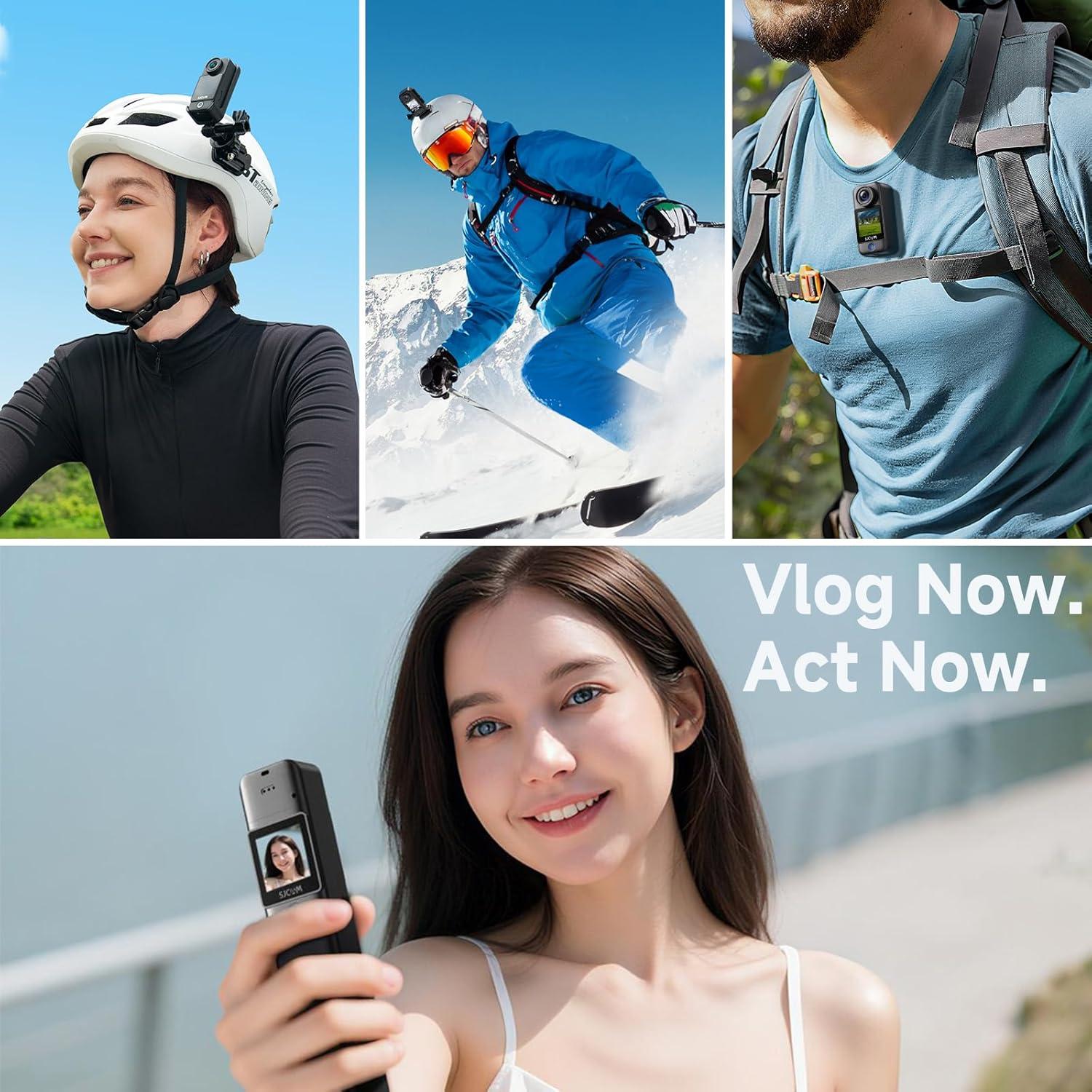 Cámara de acción SJCAM C300 4K, 7 horas batería, a prueba de agua