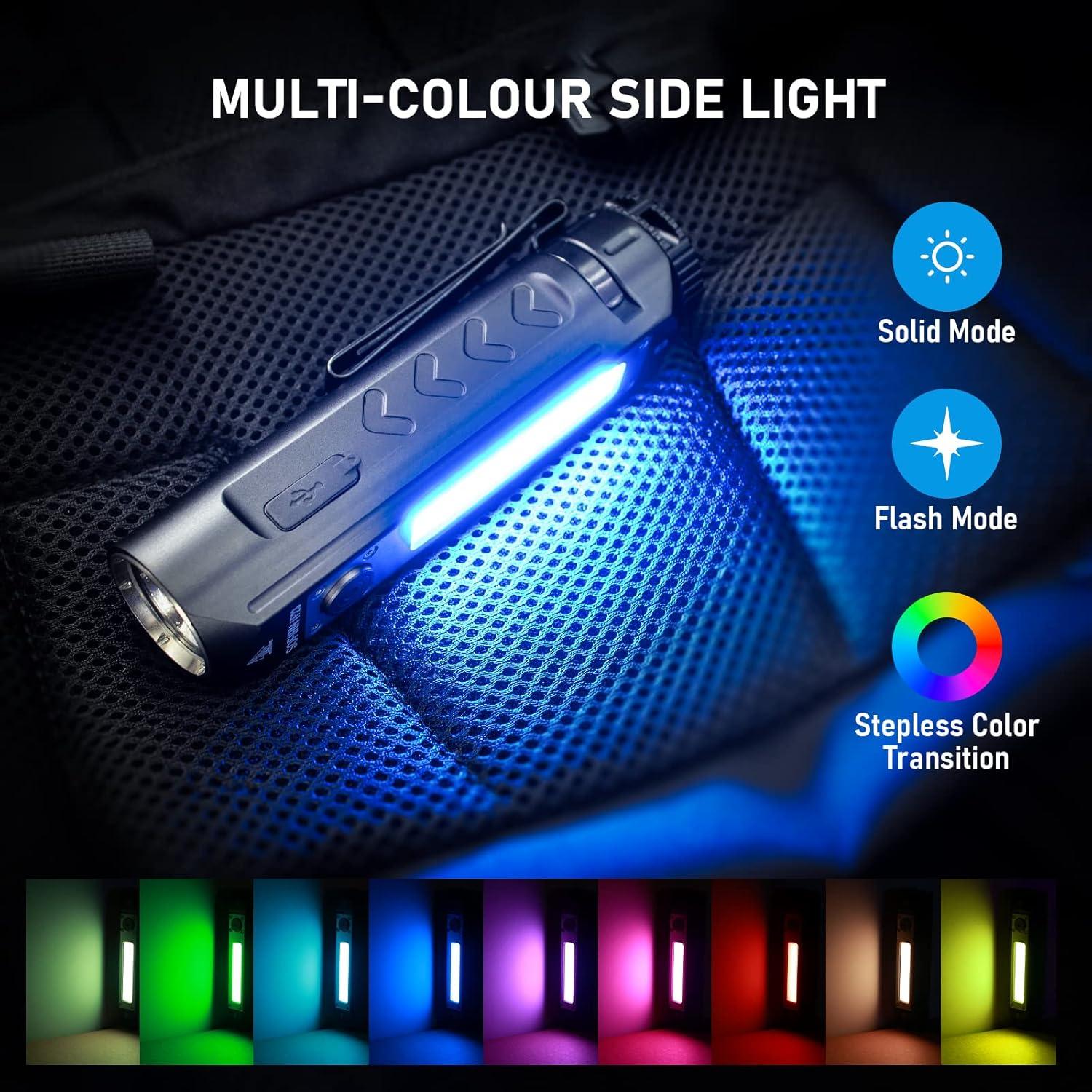 Linterna Recargable Sofirn IF23 4000lm IPX8 con Luz RGB