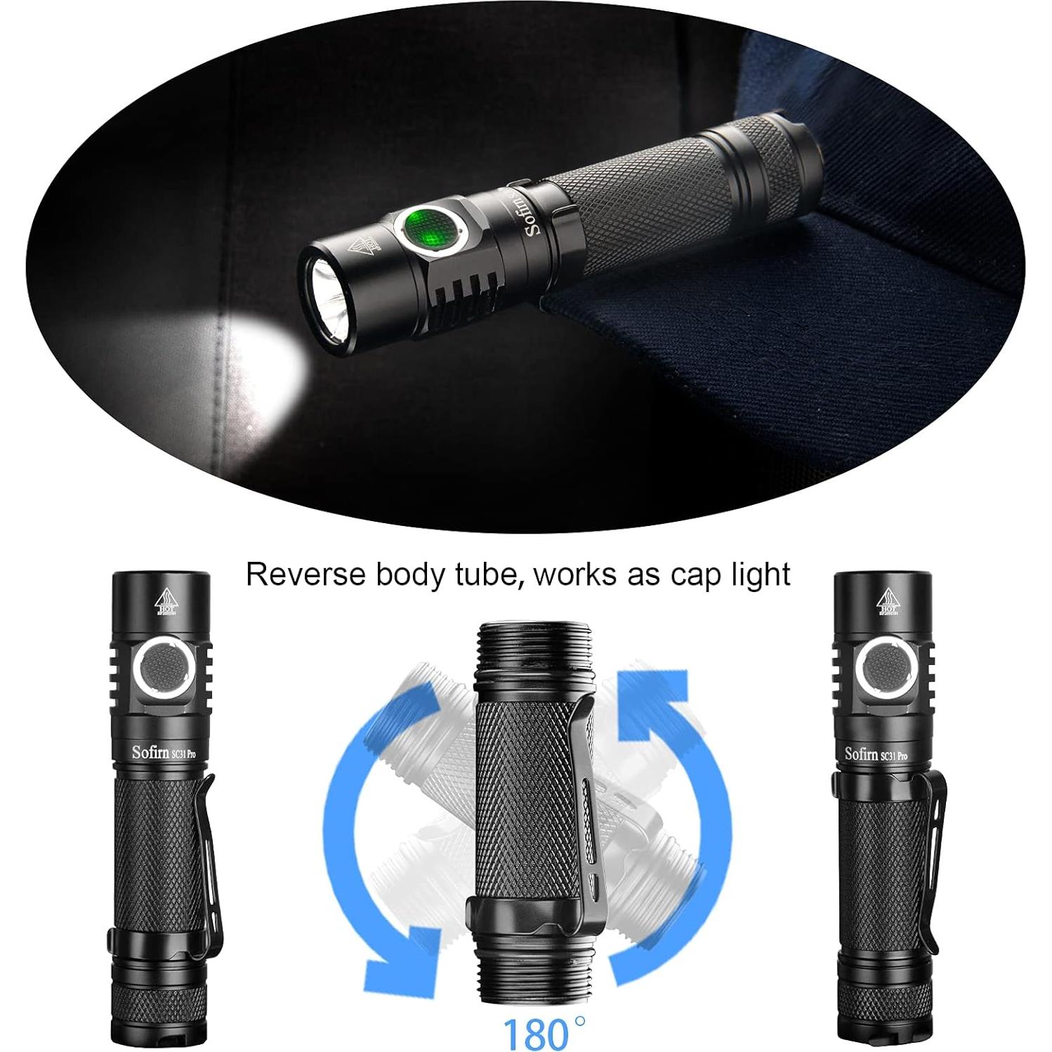 Linterna EDC Sofirn SC31 Pro 2000 lúmenes recargable USB-C