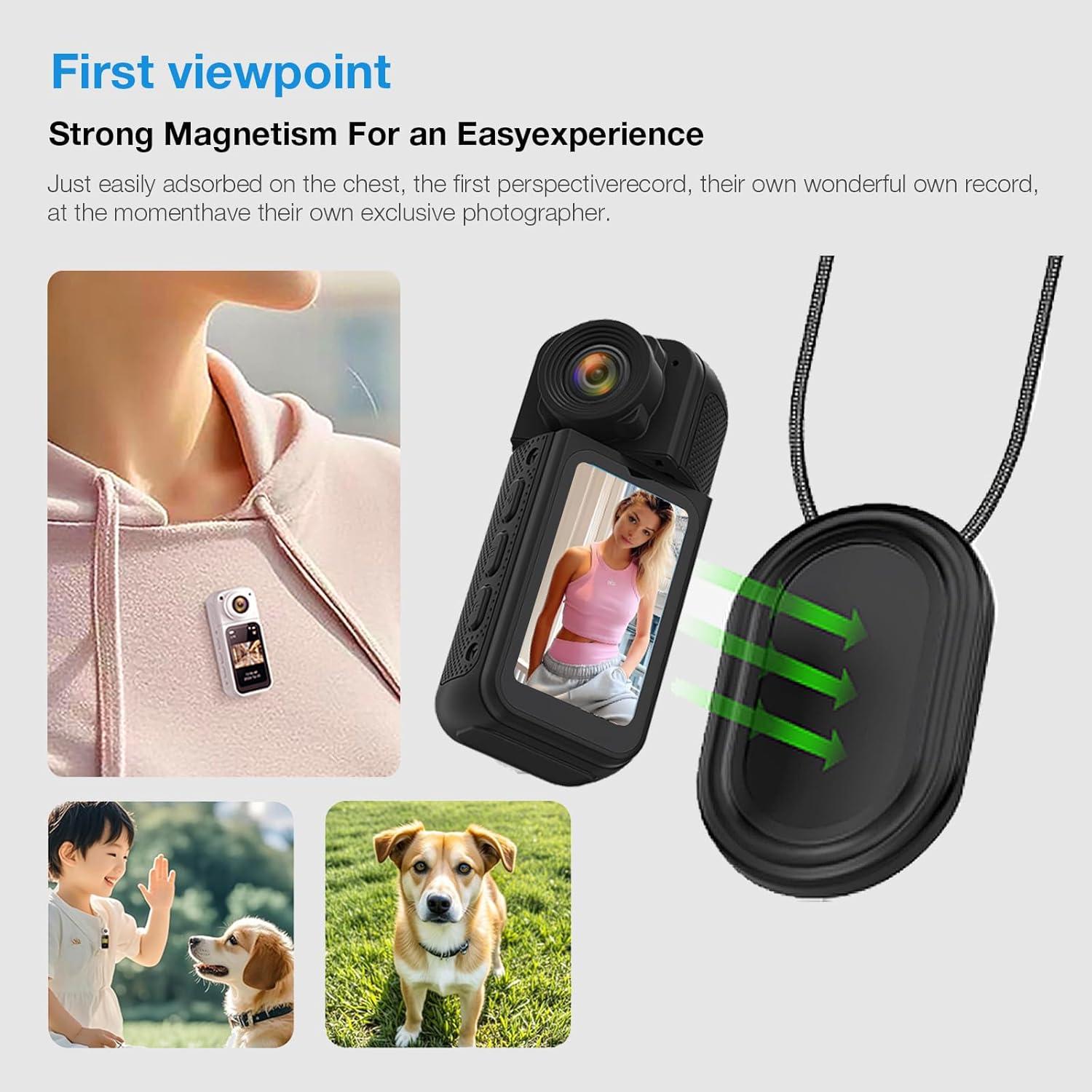 Cámara de acción CQH S70 2.7K portátil 64GB negra