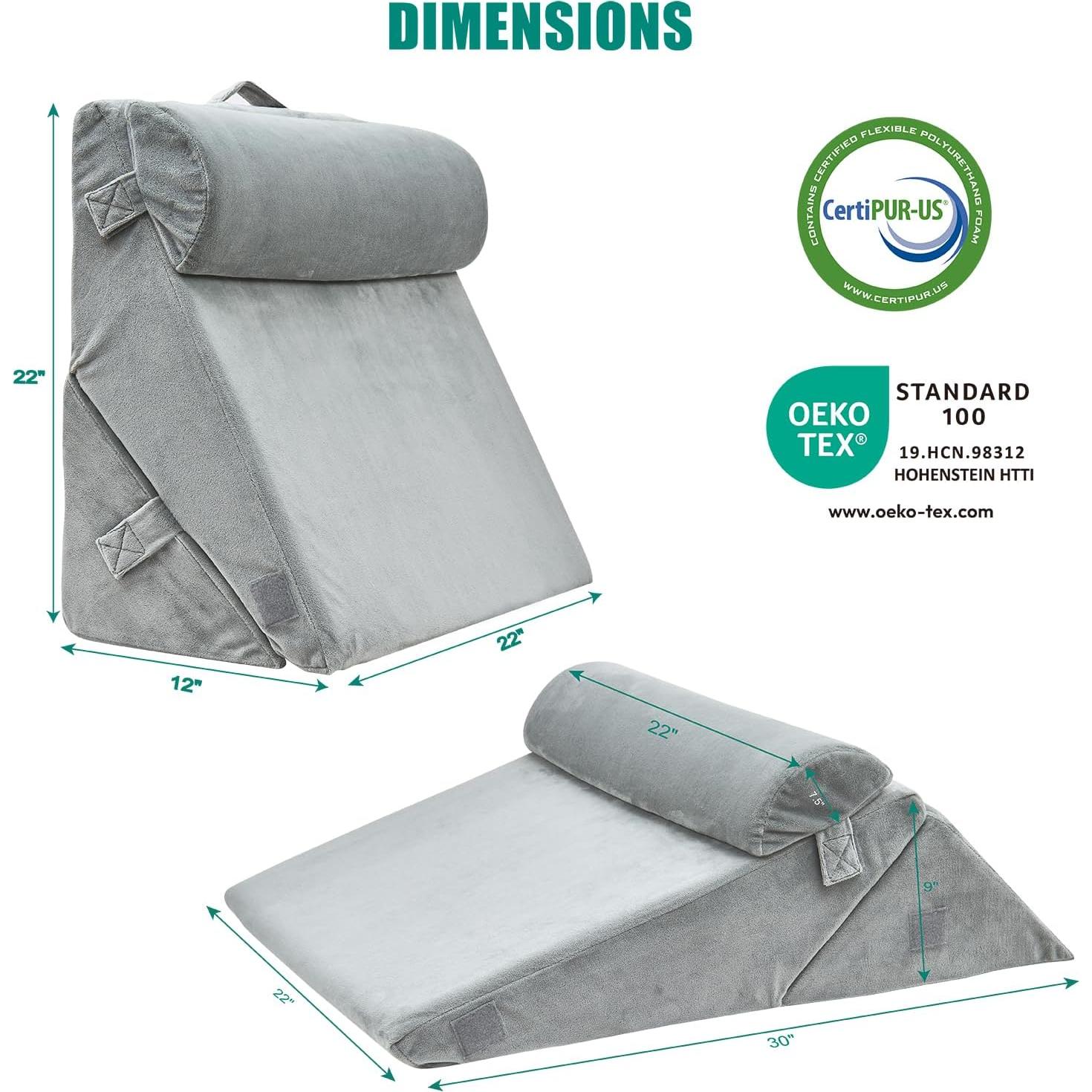 Juego de Almohadas en Cuña Eastoptex - Espuma Viscoelástica Ajustable