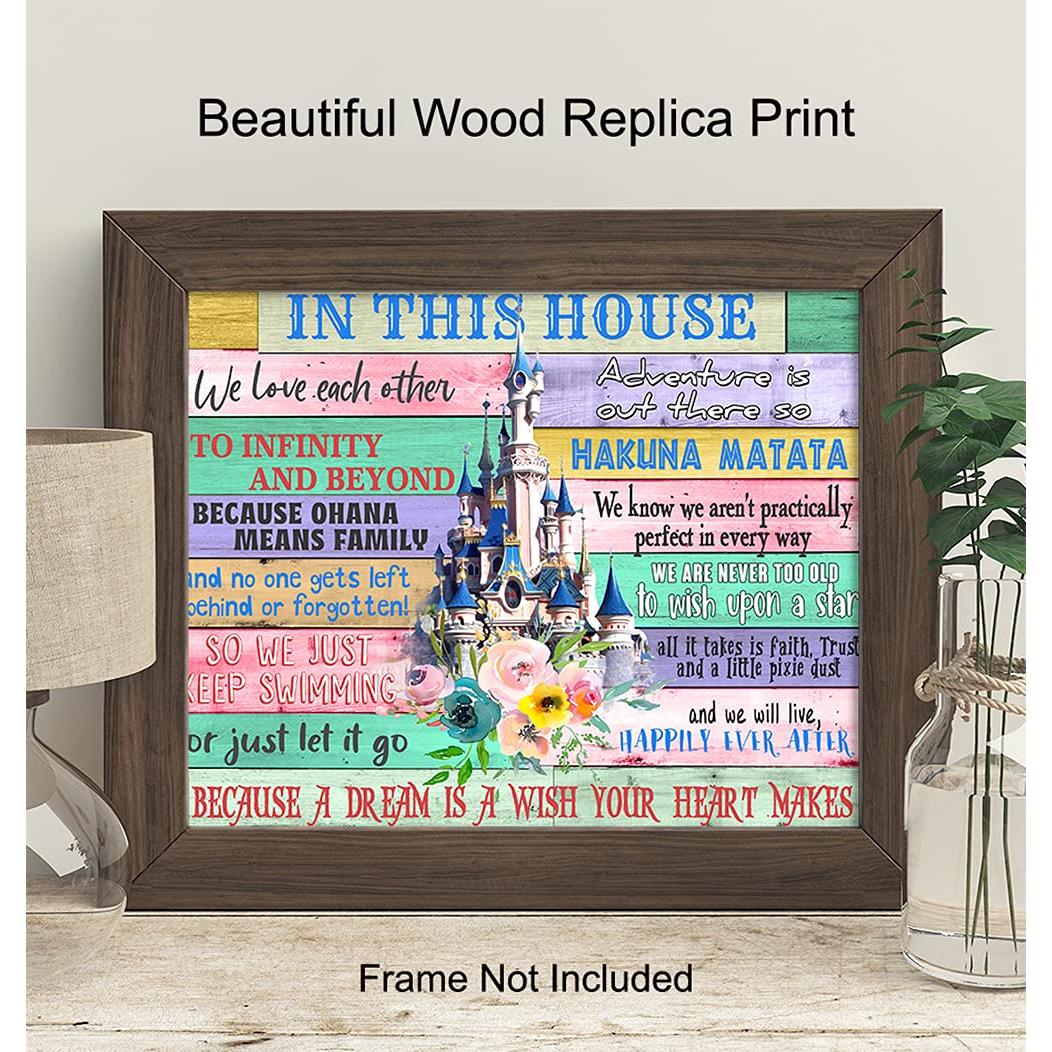 Arte de Pared Hakuna Matata 20x25 cm - Marco Roble Blanco