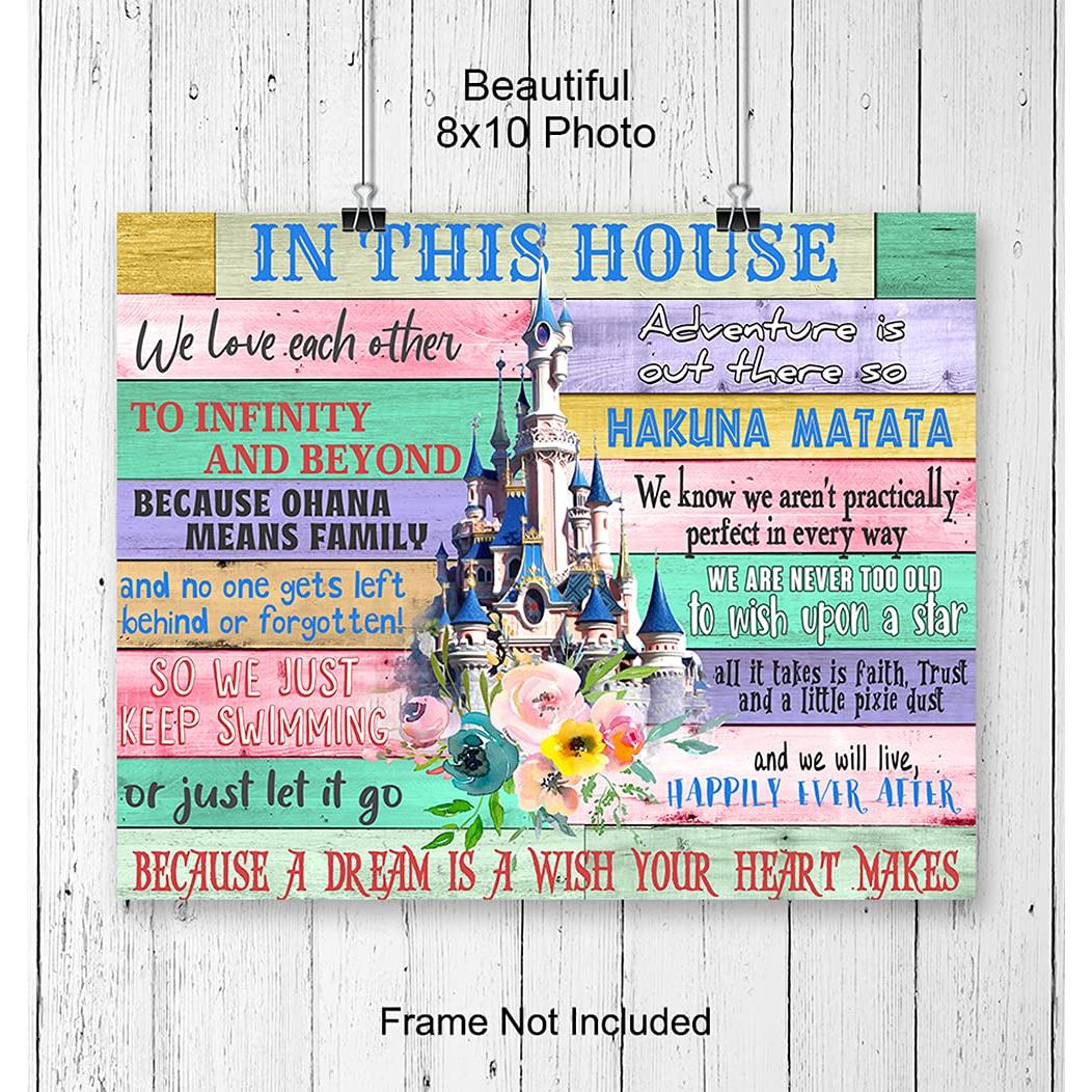 Arte de Pared Hakuna Matata 20x25 cm - Marco Roble Blanco