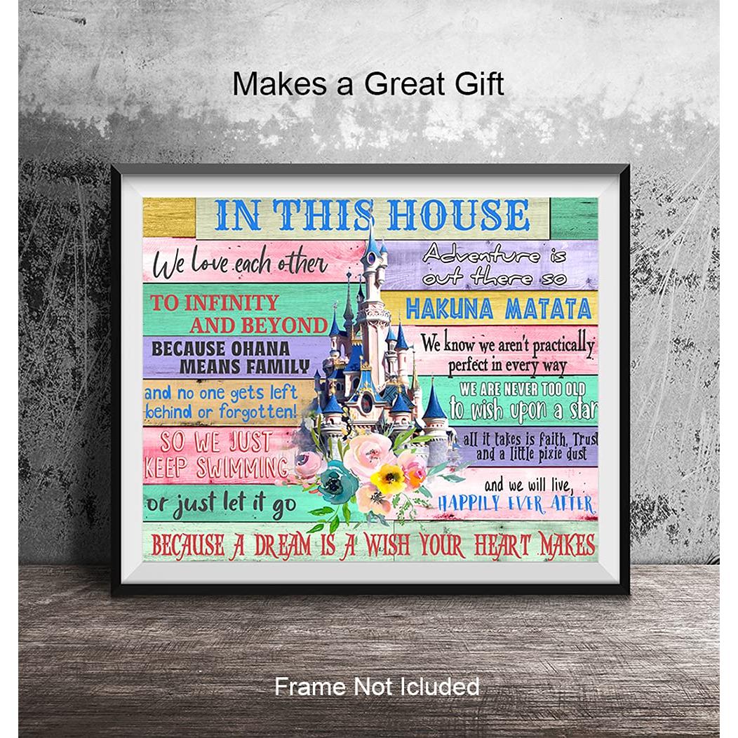 Arte de Pared Hakuna Matata 20x25 cm - Marco Roble Blanco