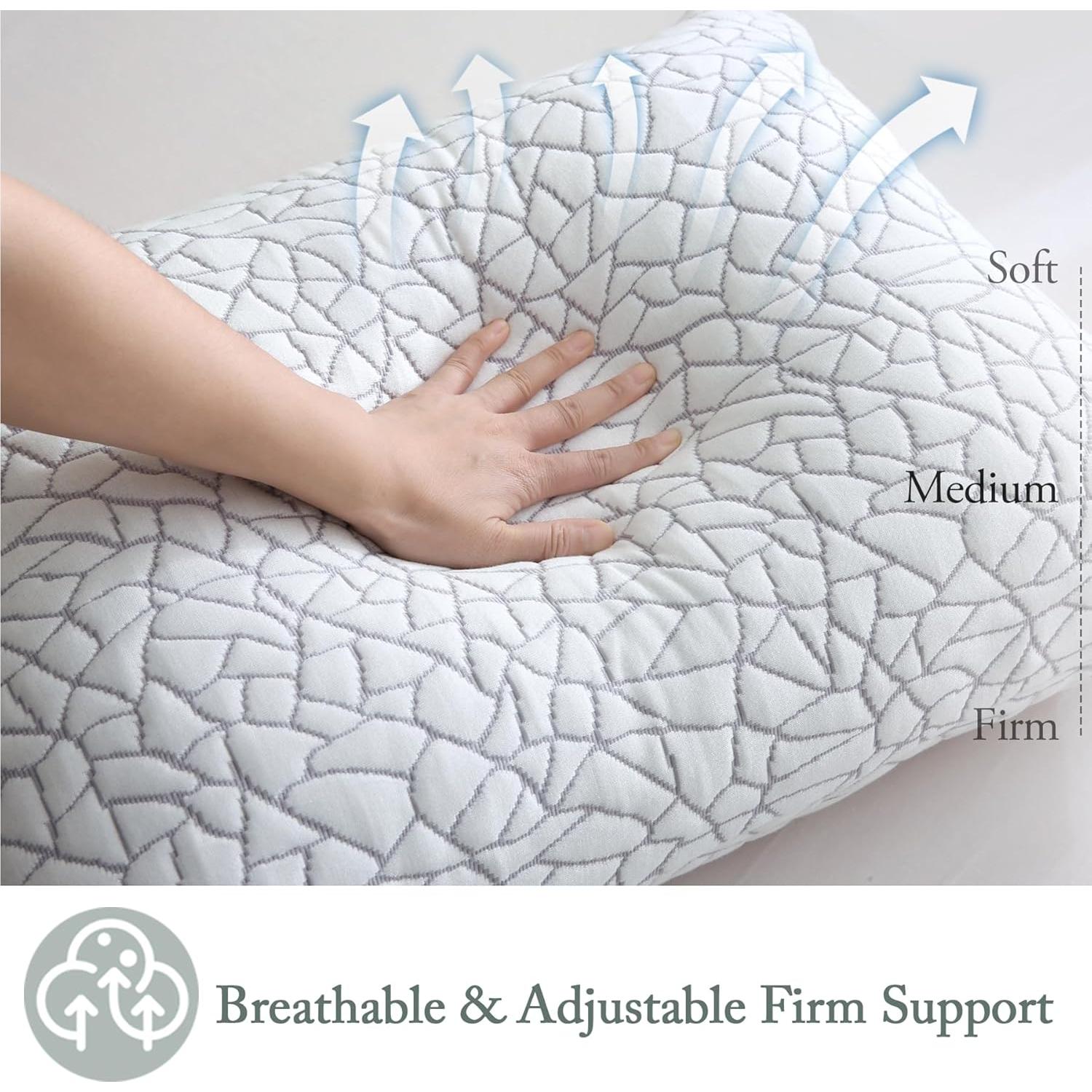 Almohada Ajustable BPC Queen Espuma Viscoelástica Transpirable