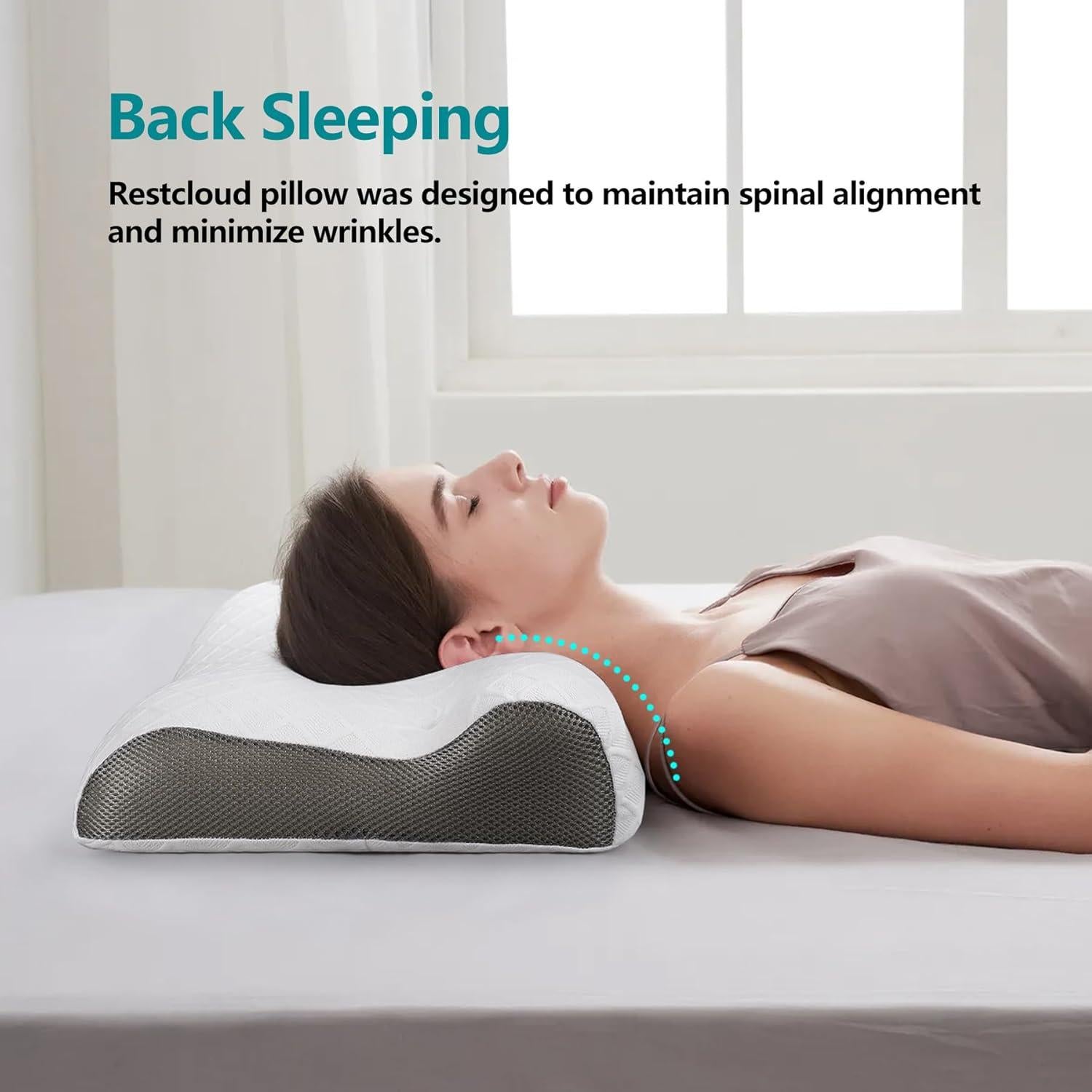 Almohada Cervical RESTCLOUD de Espuma con Memoria Firme 60x40cm