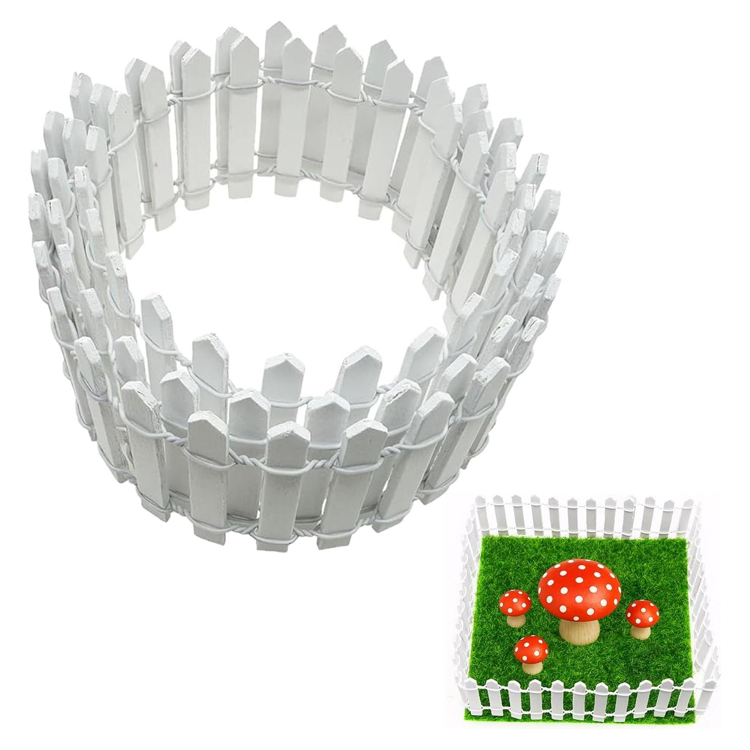 Cerca de Jardín de Hadas Miniatura YFANITI 90x5 cm Blanca