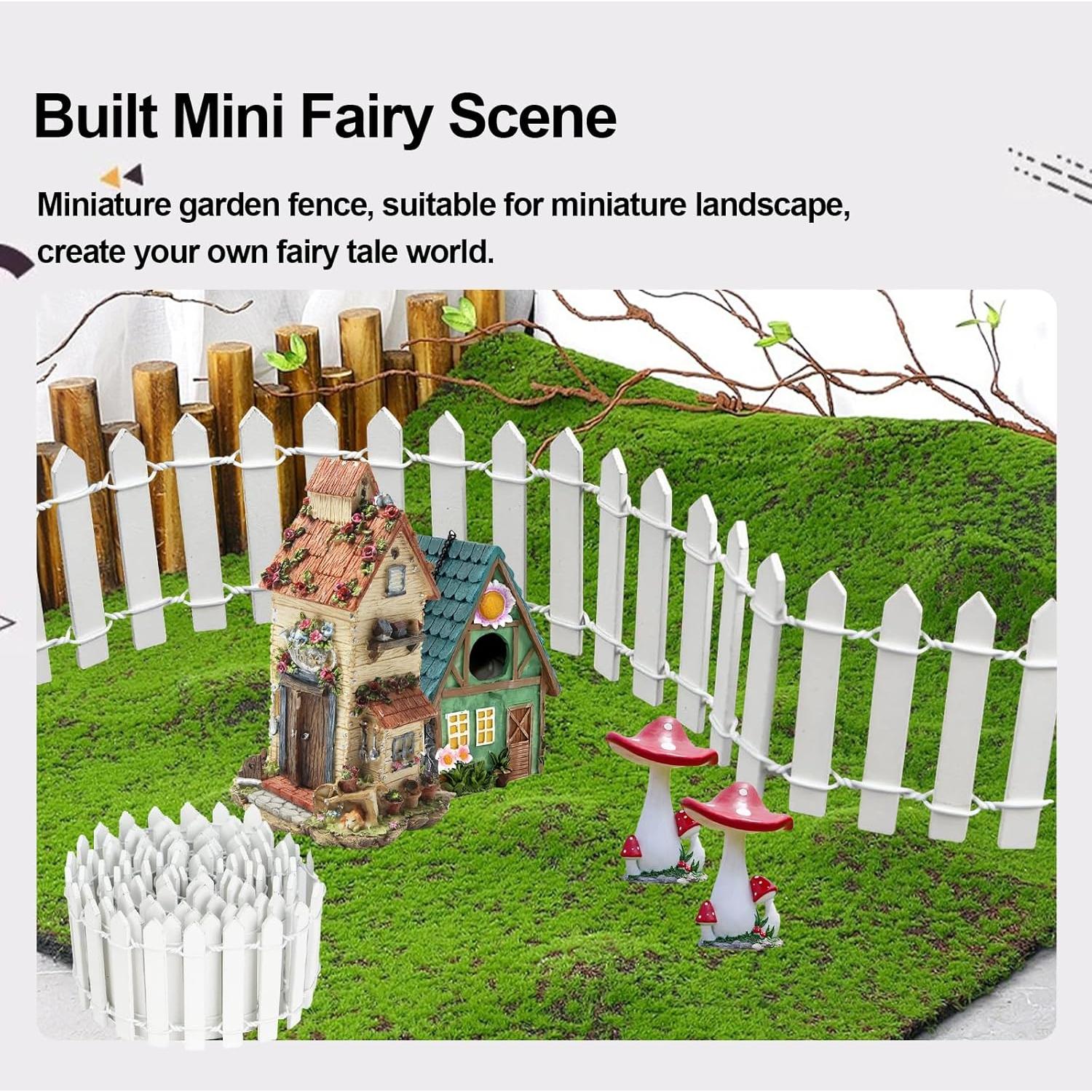 Cerca de Jardín de Hadas Miniatura YFANITI 90x5 cm Blanca