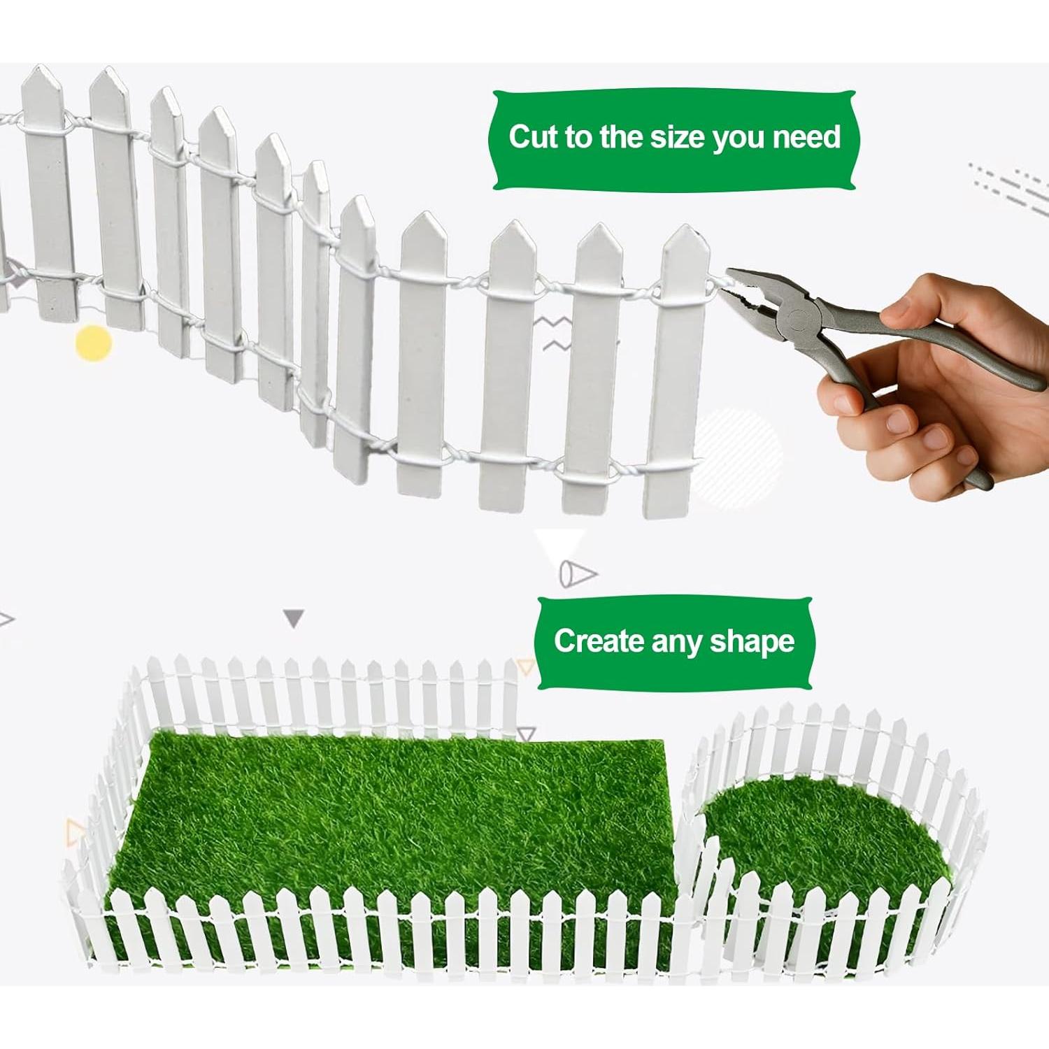 Cerca de Jardín de Hadas Miniatura YFANITI 90x5 cm Blanca