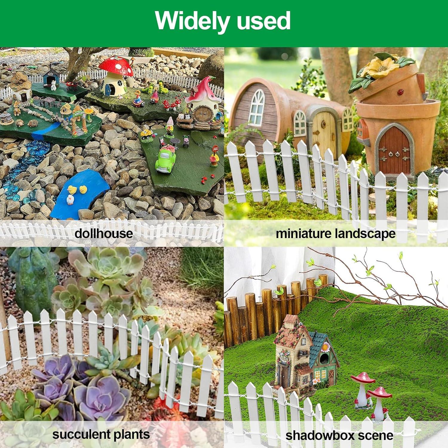 Cerca de Jardín de Hadas Miniatura YFANITI 90x5 cm Blanca