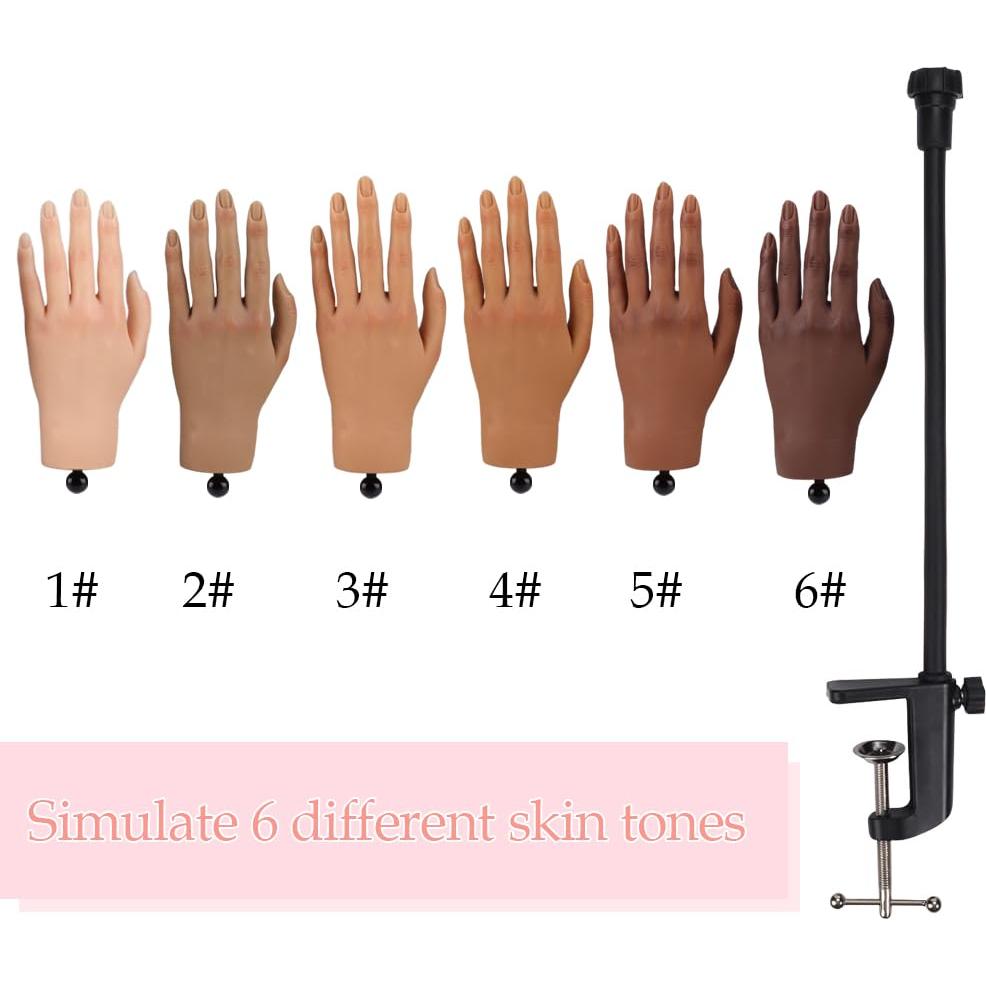 Mano de Práctica para Uñas Acrílicas KnowU - Silicona Suave