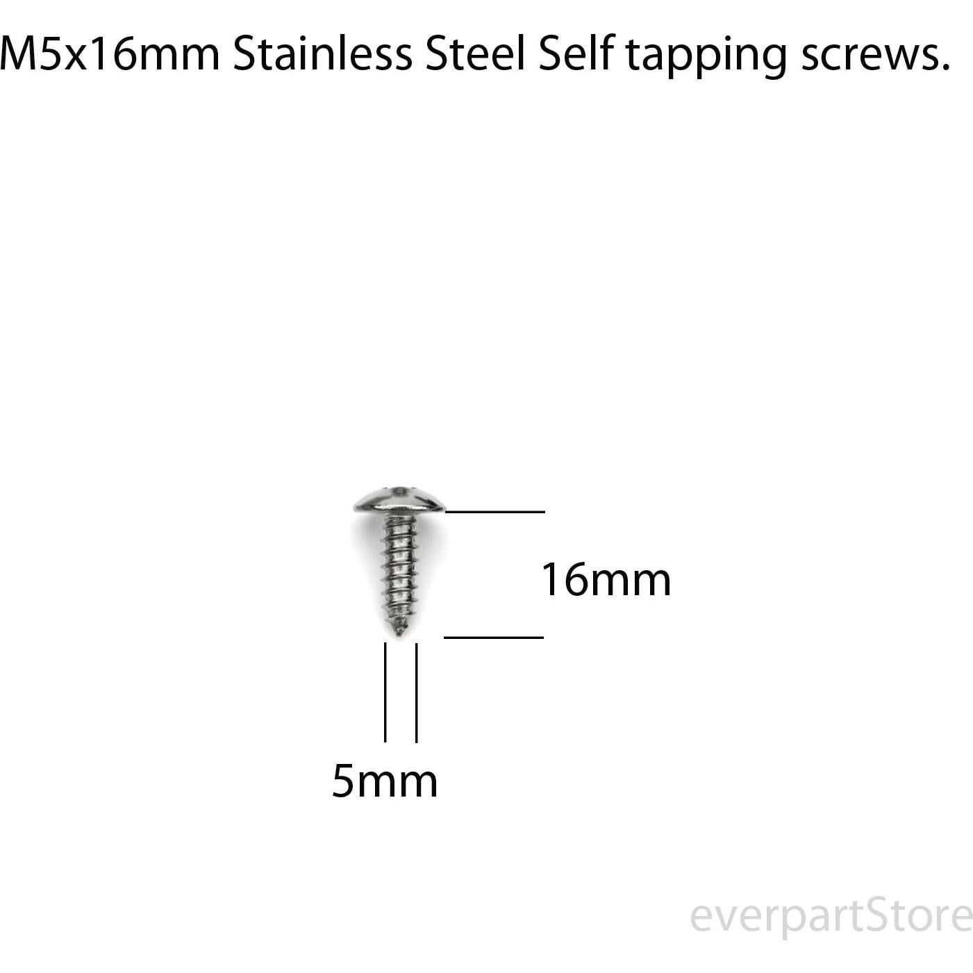 Marco de Placa de Licencia LFPartS Acero Inoxidable con Tornillos M5x16