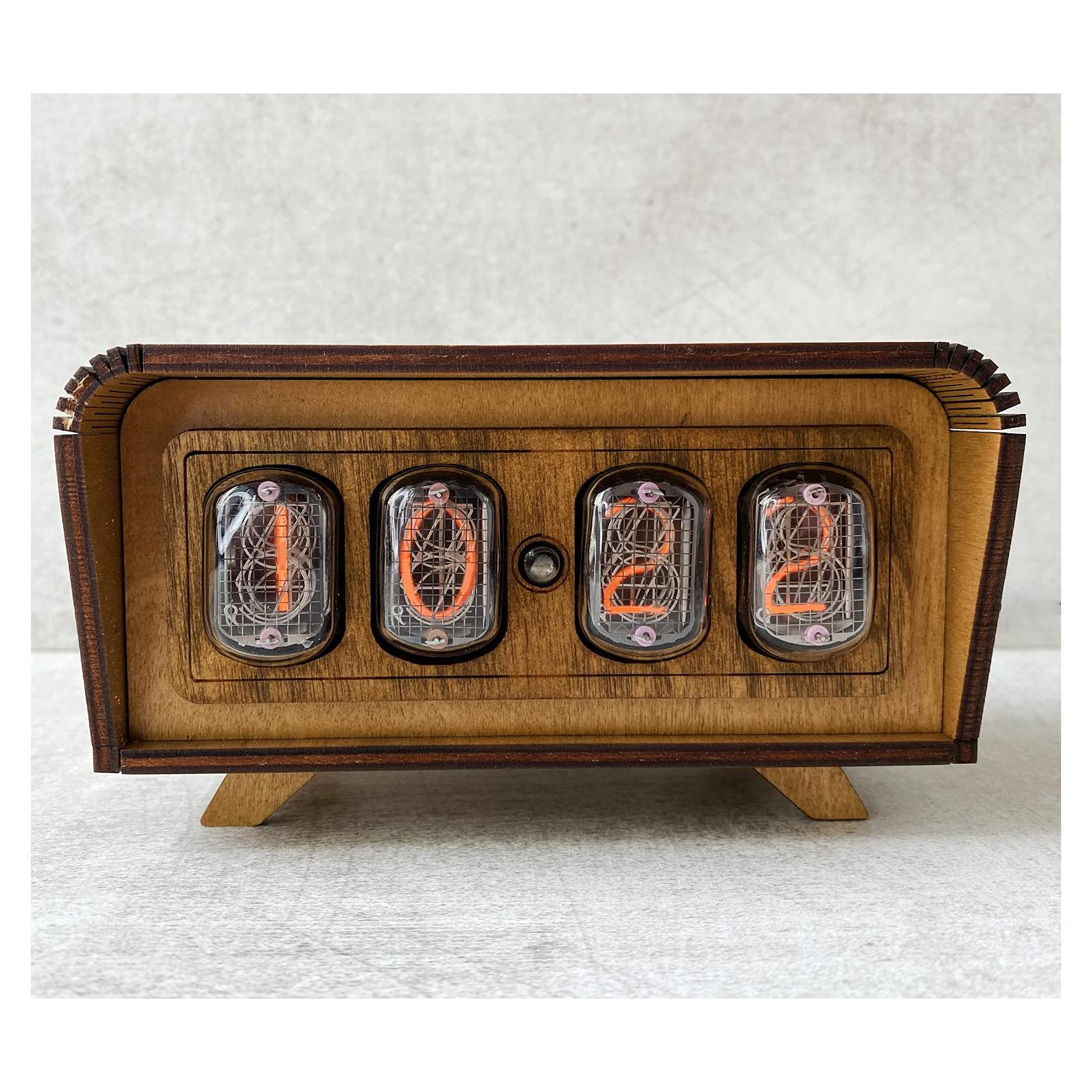 Reloj Nixie Vintage IN-12 Hecho a Mano - Reloj de Mesa Retro