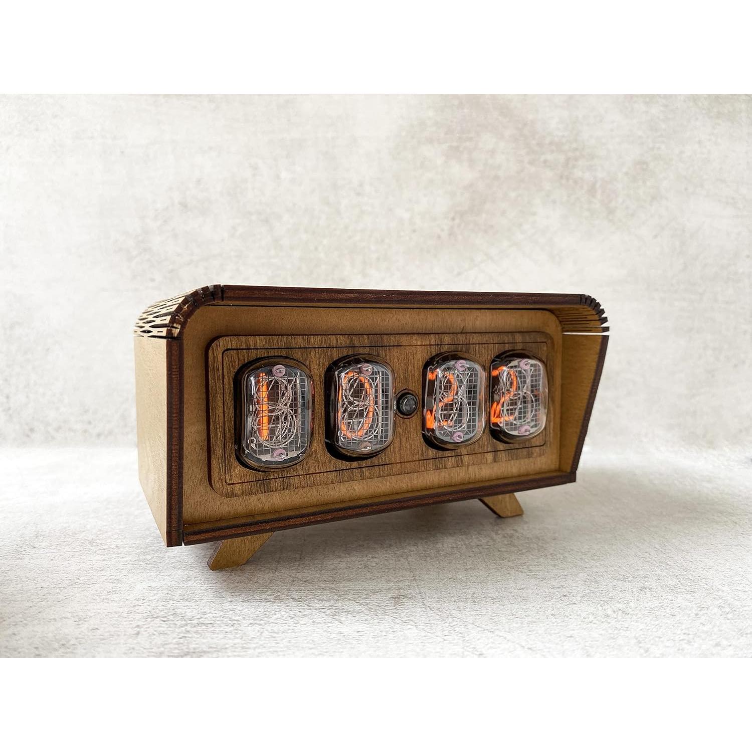 Reloj Nixie Vintage IN-12 Hecho a Mano - Reloj de Mesa Retro