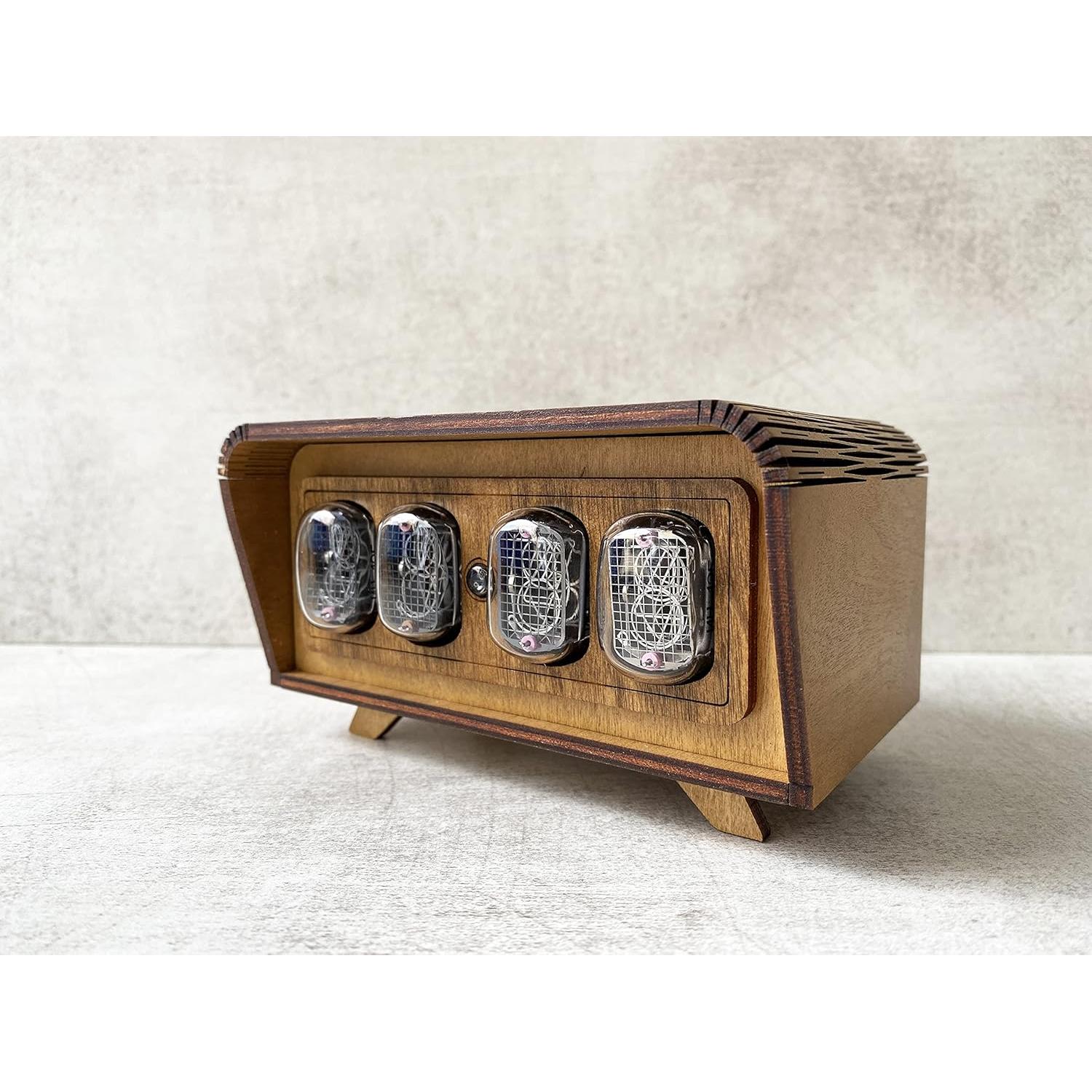 Reloj Nixie Vintage IN-12 Hecho a Mano - Reloj de Mesa Retro