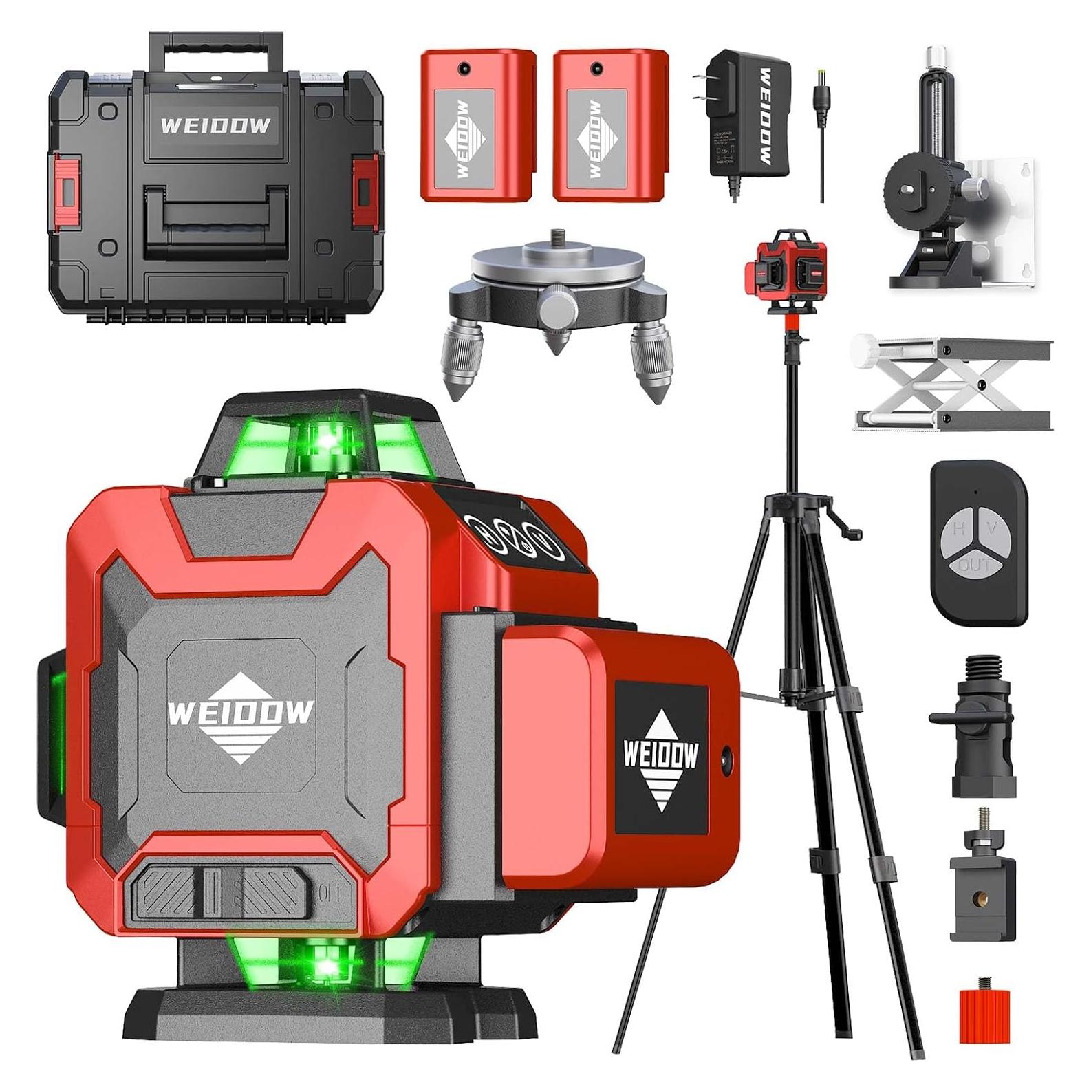 Nivel láser autocompensado WEIDDW 16 líneas 4D verde 360°