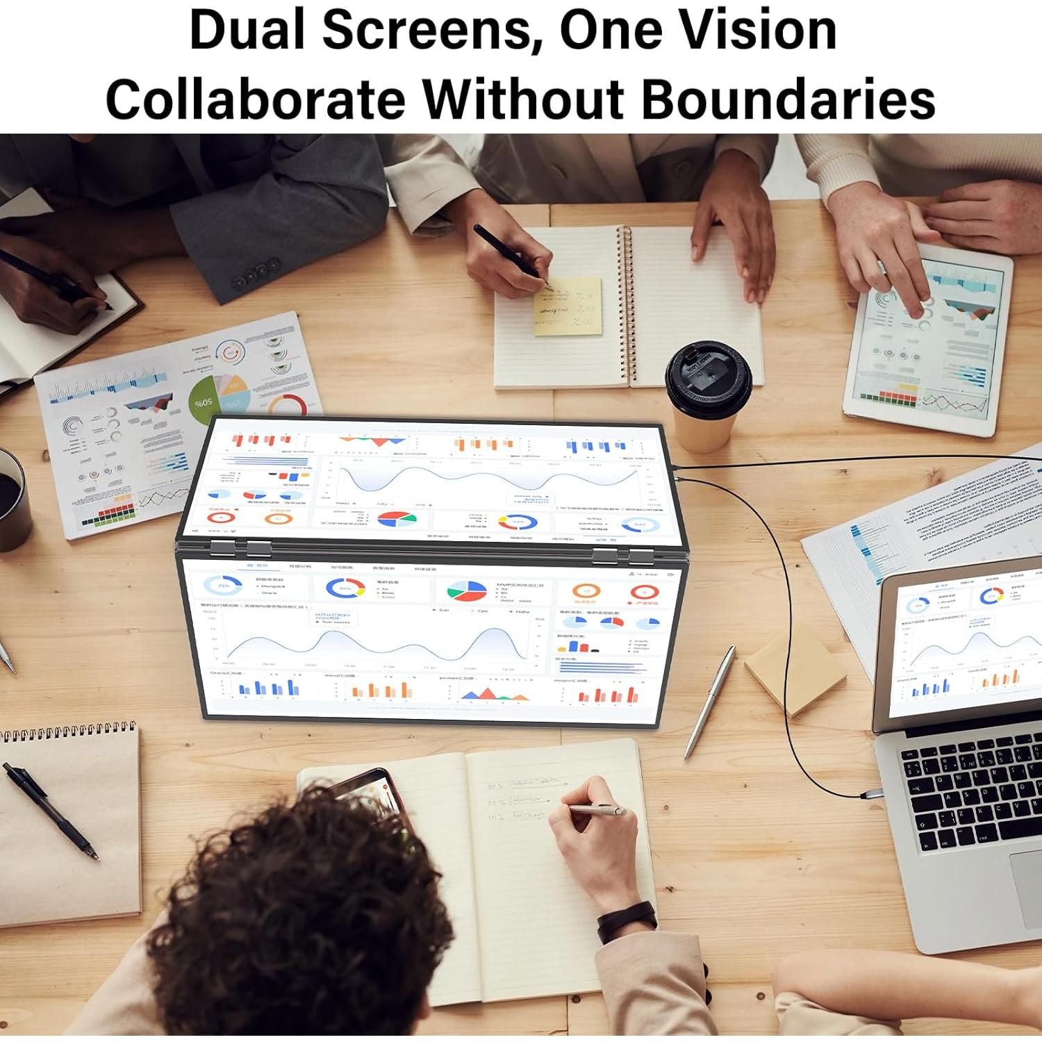 Monitor Doble Plegable InnoView 23.8" 2K QHD 100% sRGB