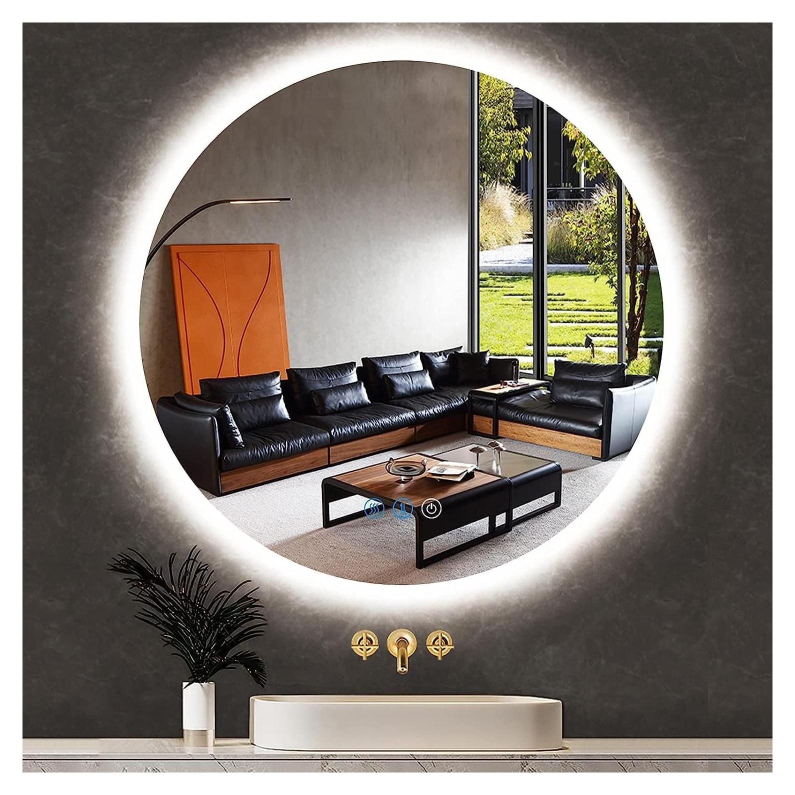 Espejo LED Redondo THEKLA 50 cm con Luz Regulable y Anti-empañante