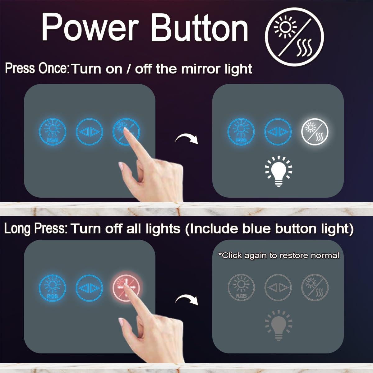 Espejo Ovalado LED THEKLA 32x20 Pulgadas con Luces RGB