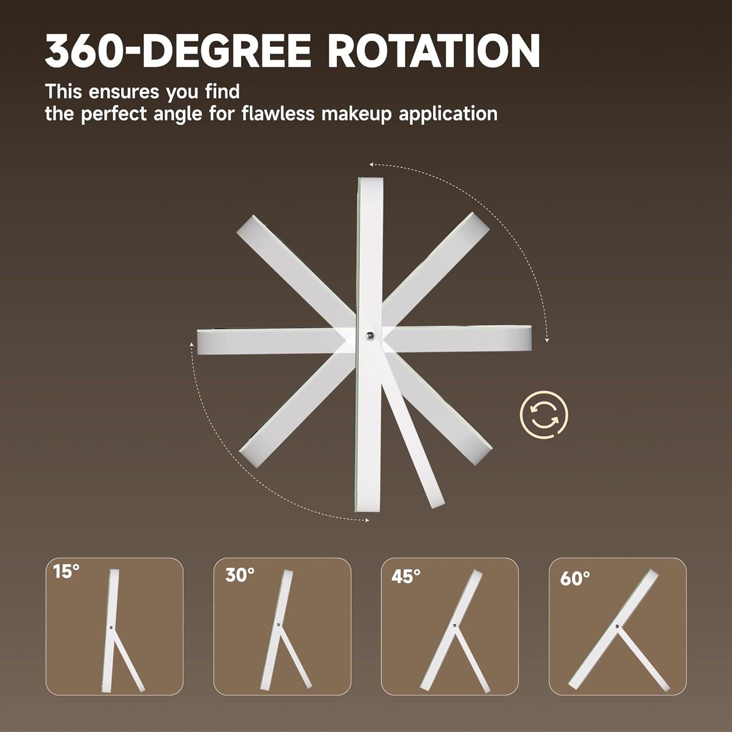 Espejo de Maquillaje MINISO LED con Altavoz Bluetooth 28x36cm