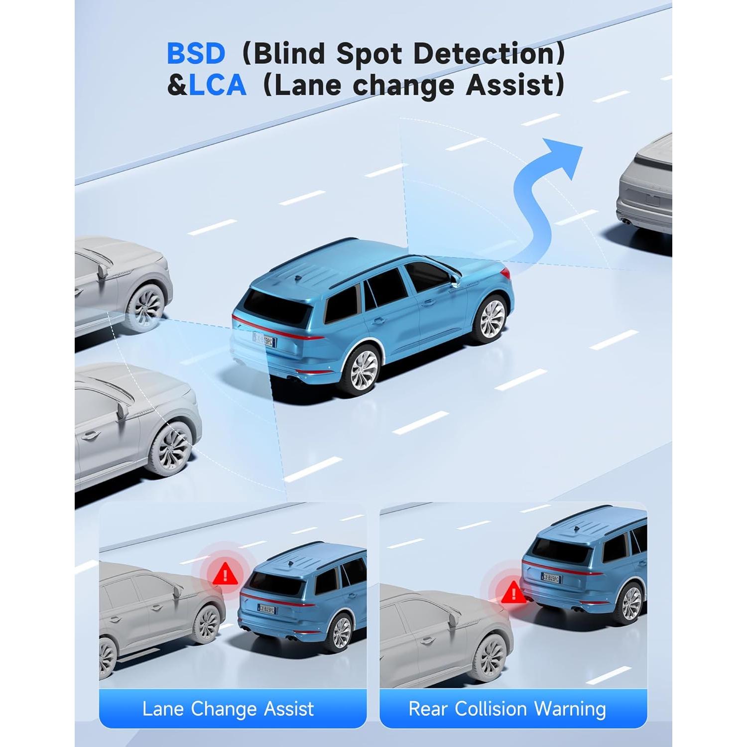 Cámara de Espejo Retrovisor OMBAR N1 4K+2.5K con ADAS y WiFi