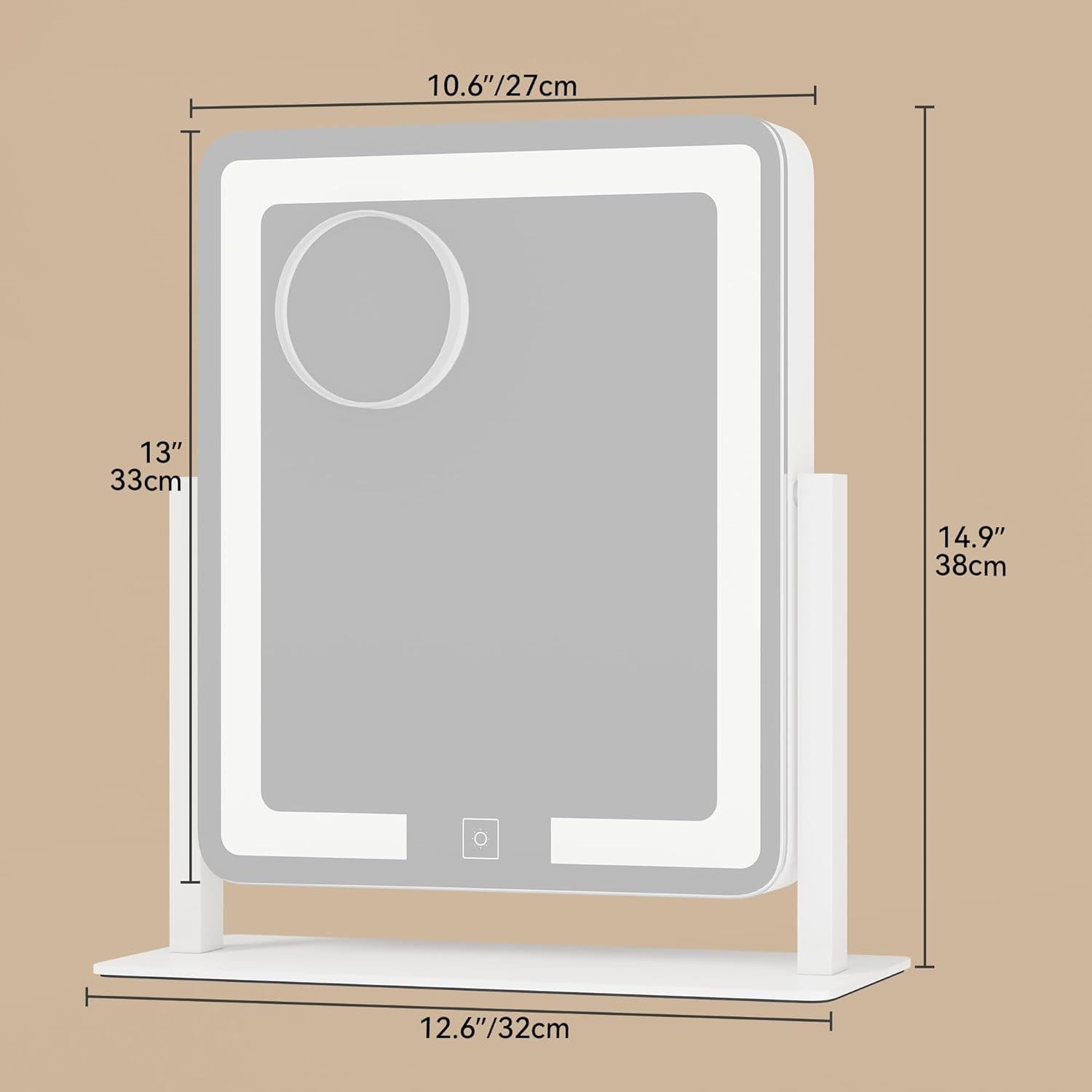 Espejo de Tocador DWVO con Luces LED y Aumento 10x