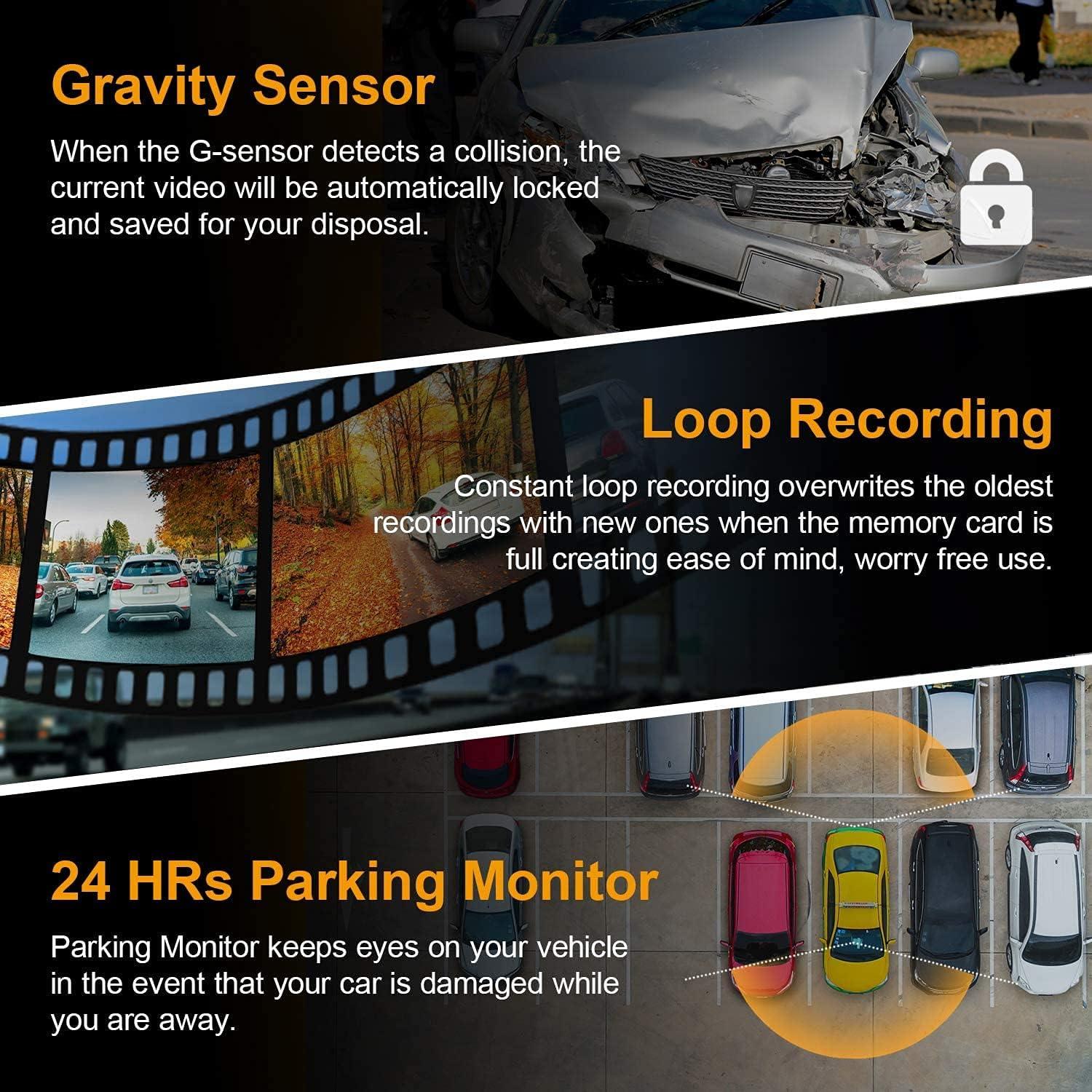 Cámara Doble Rexing M2 12" FHD GPS ADAS y BSD para Auto