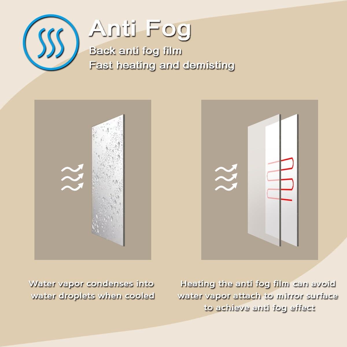 Espejo LED Arqueado THEKLA 60x40 cm Luz Frontal 3 Colores