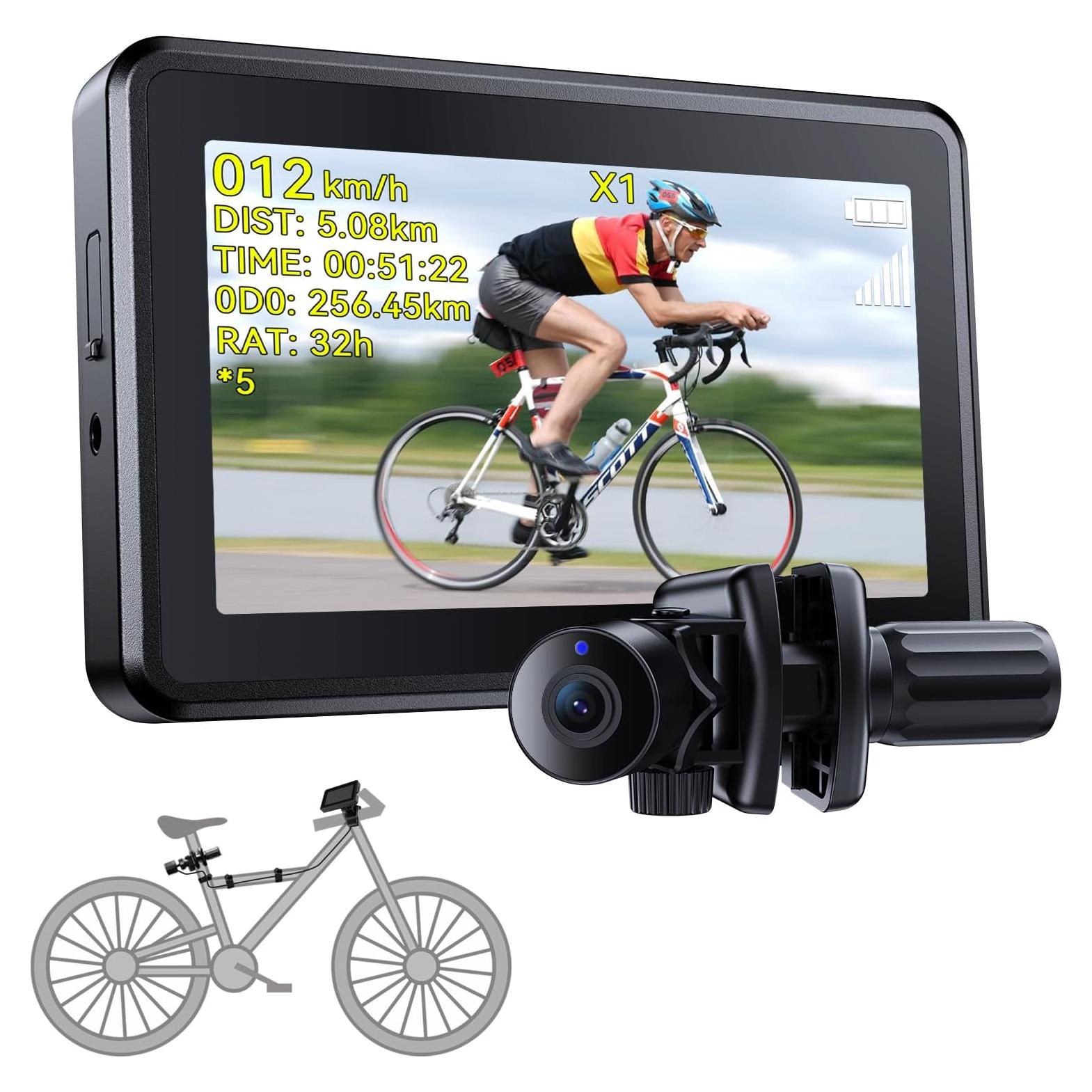 Cámara de Bicicleta FEISIKE con Pantalla HD 4.3" Inalámbrica