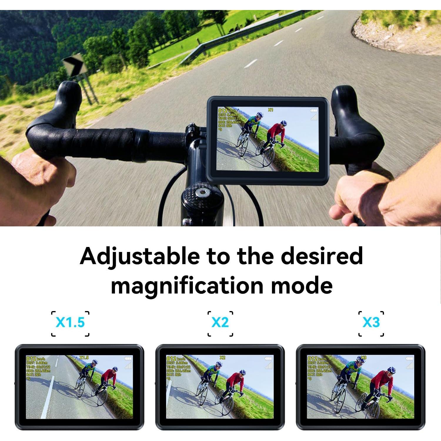 Cámara de Bicicleta FEISIKE con Pantalla HD 4.3" Inalámbrica