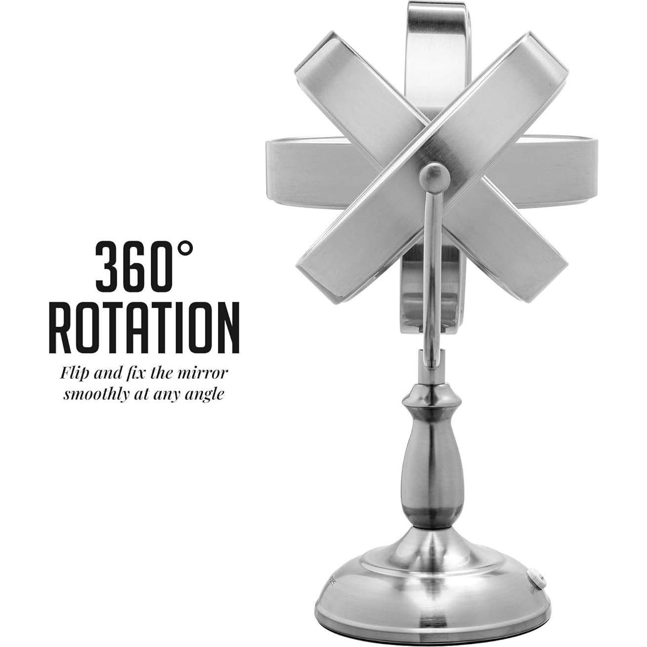 Espejo de Maquillaje OVENTE MPT751BR1X10X 8" Iluminado 1X/10X